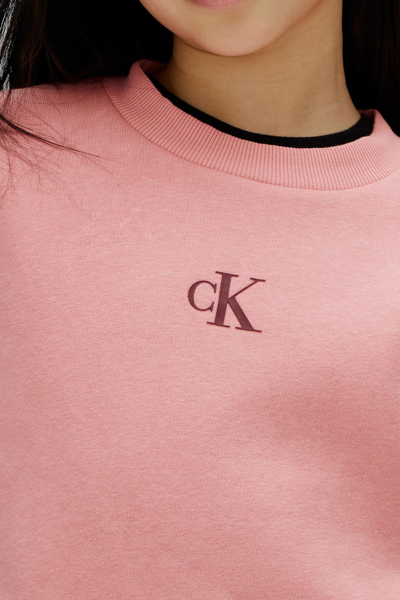 GIRLS LOGO CN FLEECE SWEATSHIRT BRANDIED APRICOT 4
