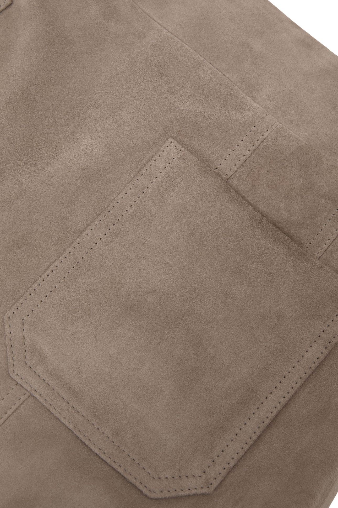 SUEDE PATCH POCKET MINI SKIRT NEUTRAL 7