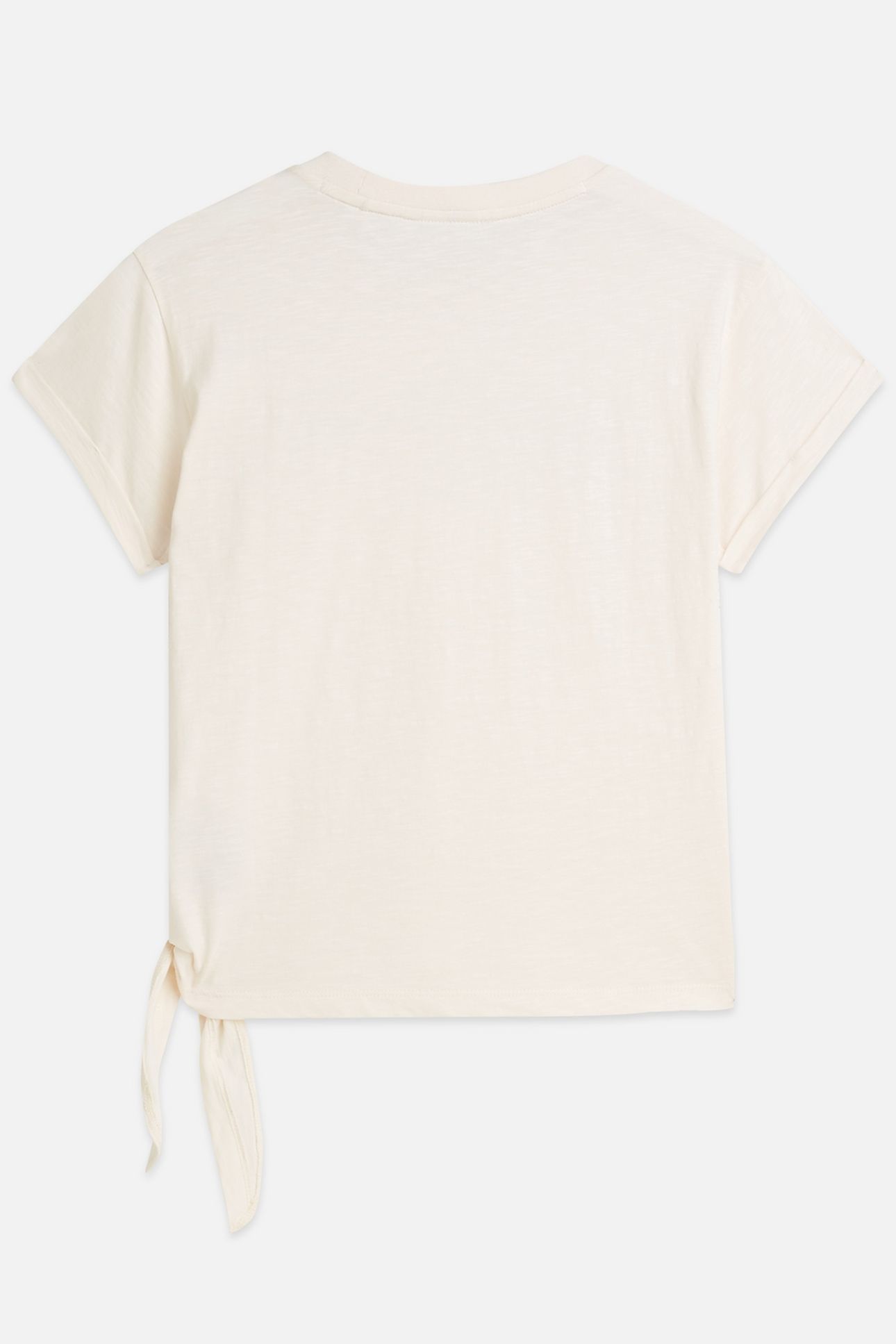ARTWORK T-SHIRT WITH SIDE KNOT EGGNOG 5