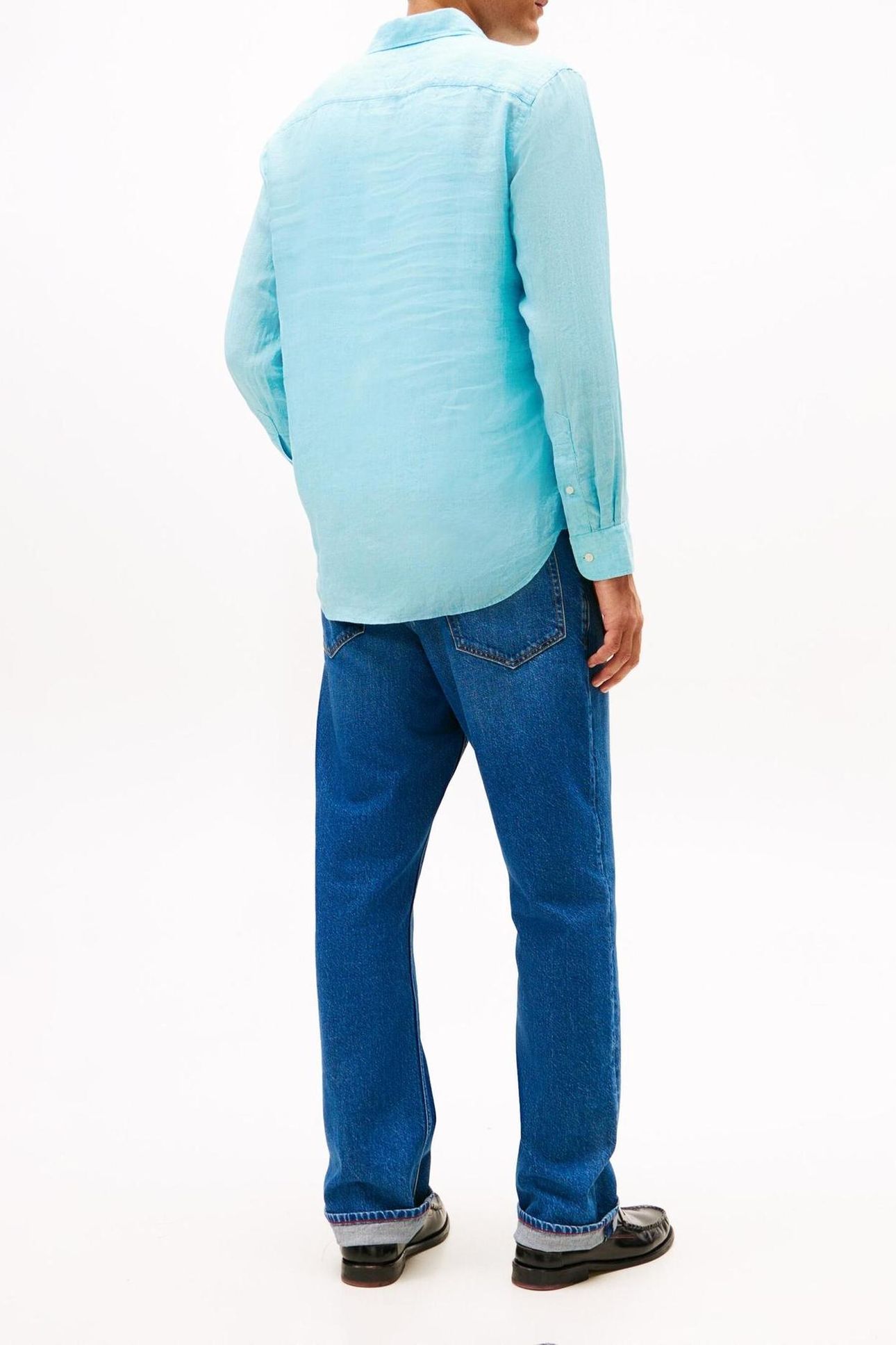 PIGMENT DYED LINEN SOLID DEWY BLUE 2