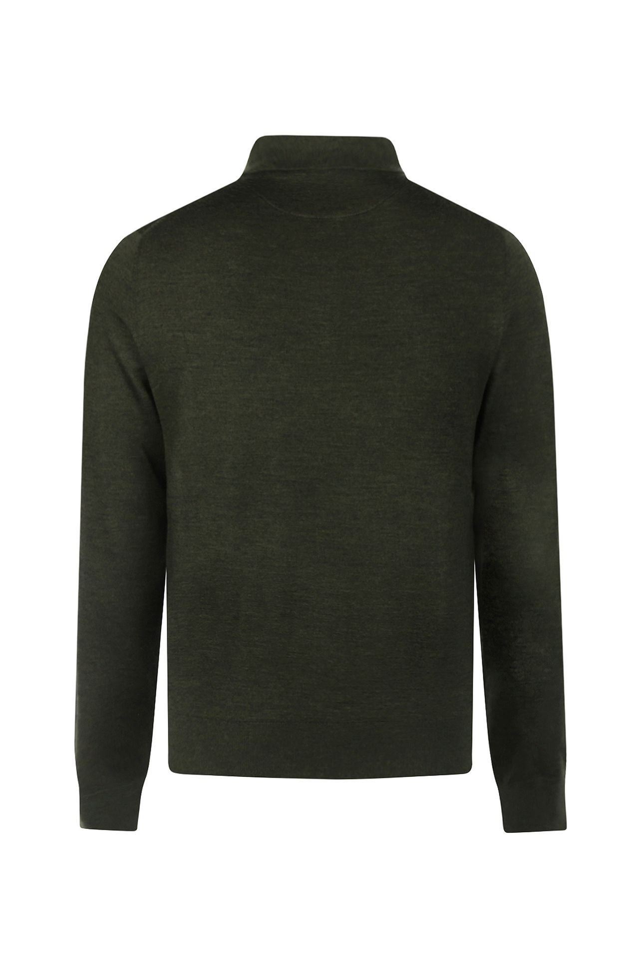 FINE MERINO L/S POLO DARK OLIVE 4