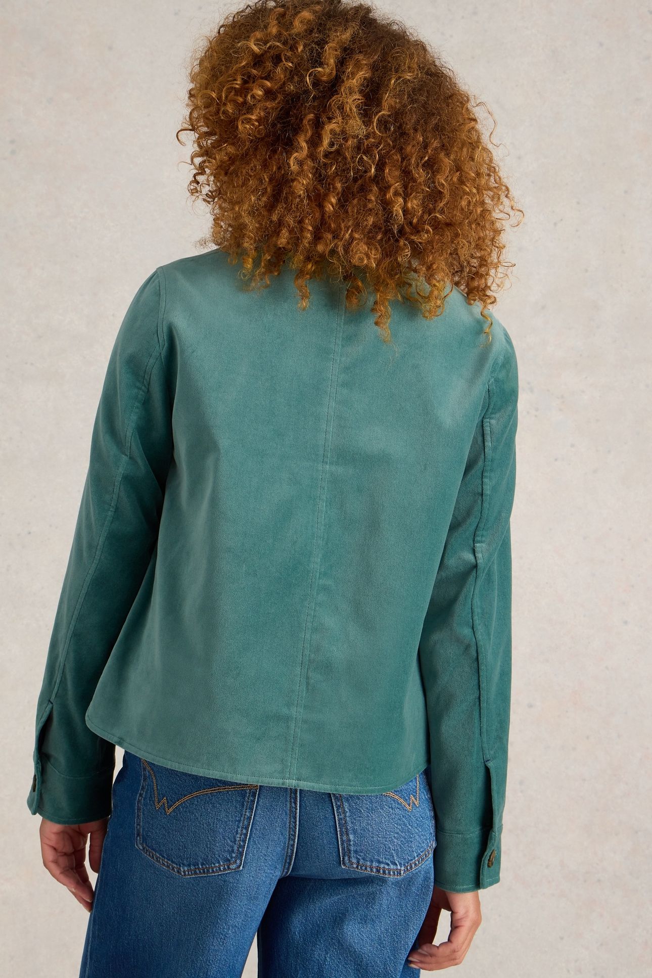 AMELIA VELVET JACKET DUS GREEN 2