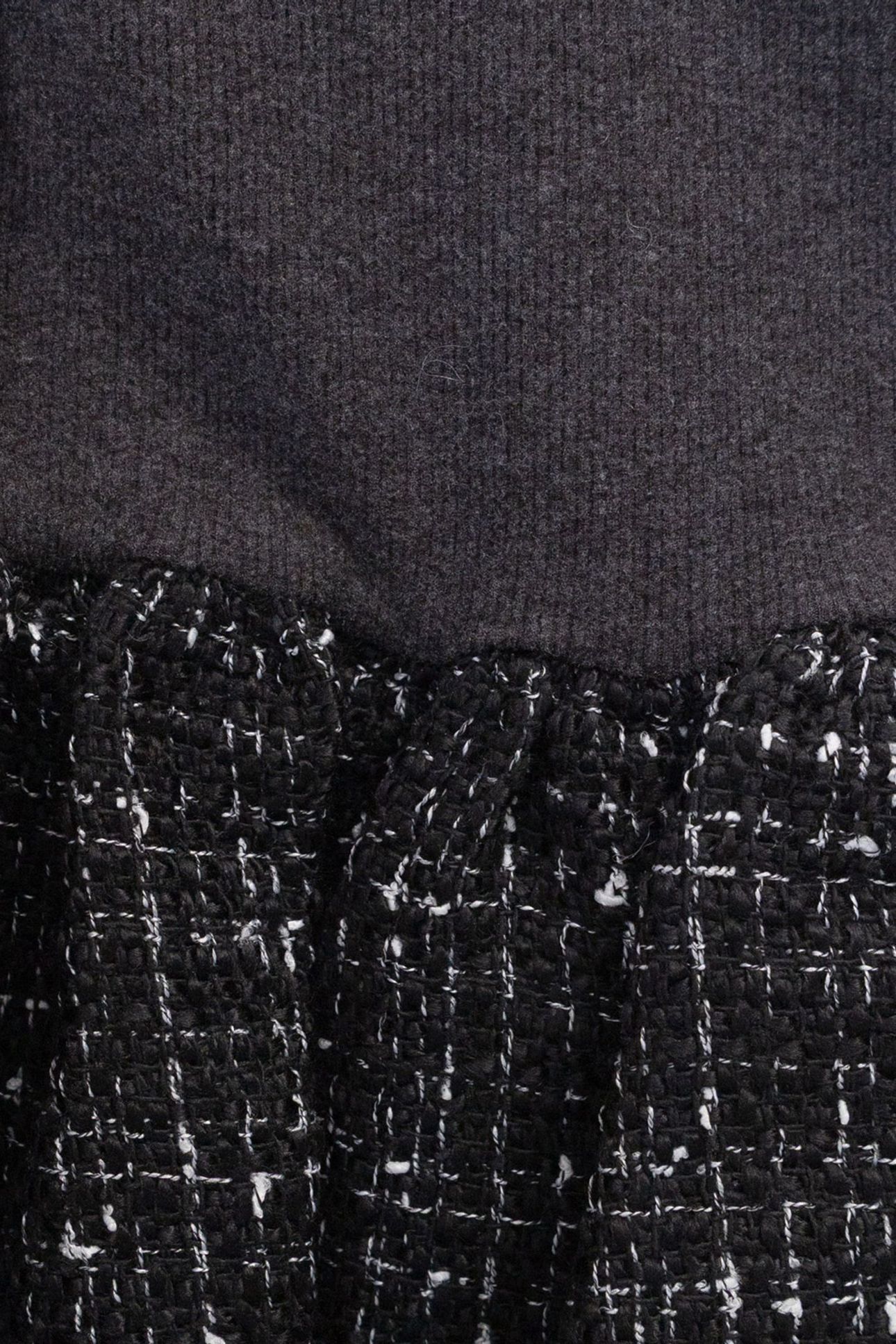 GIRLS’ BLACK TWEED-LOOK MIXED-FABRIC DRESS 3