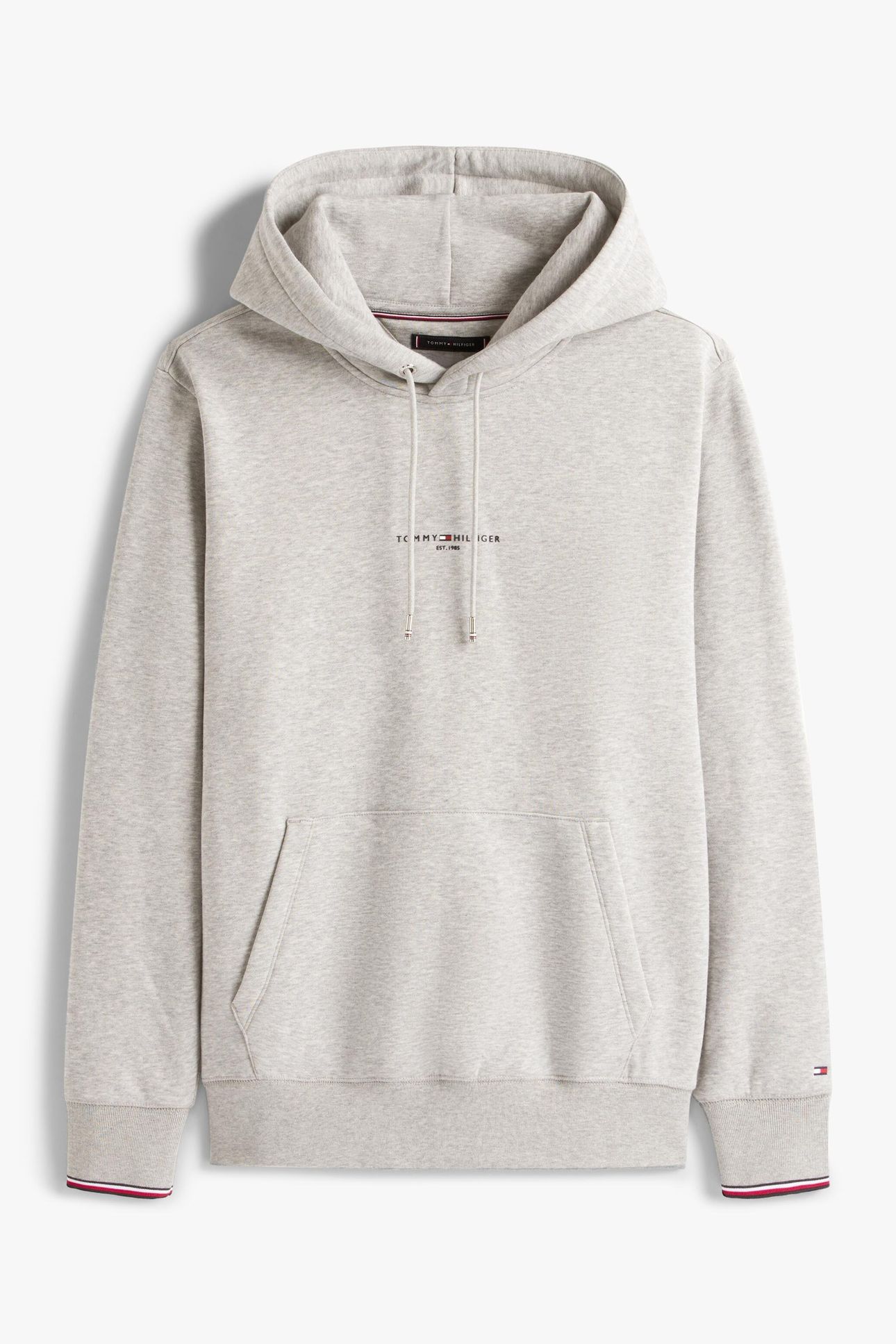 TOMMY LOGO TIPPED HOODIE LIGHT GREY HEATHER 4