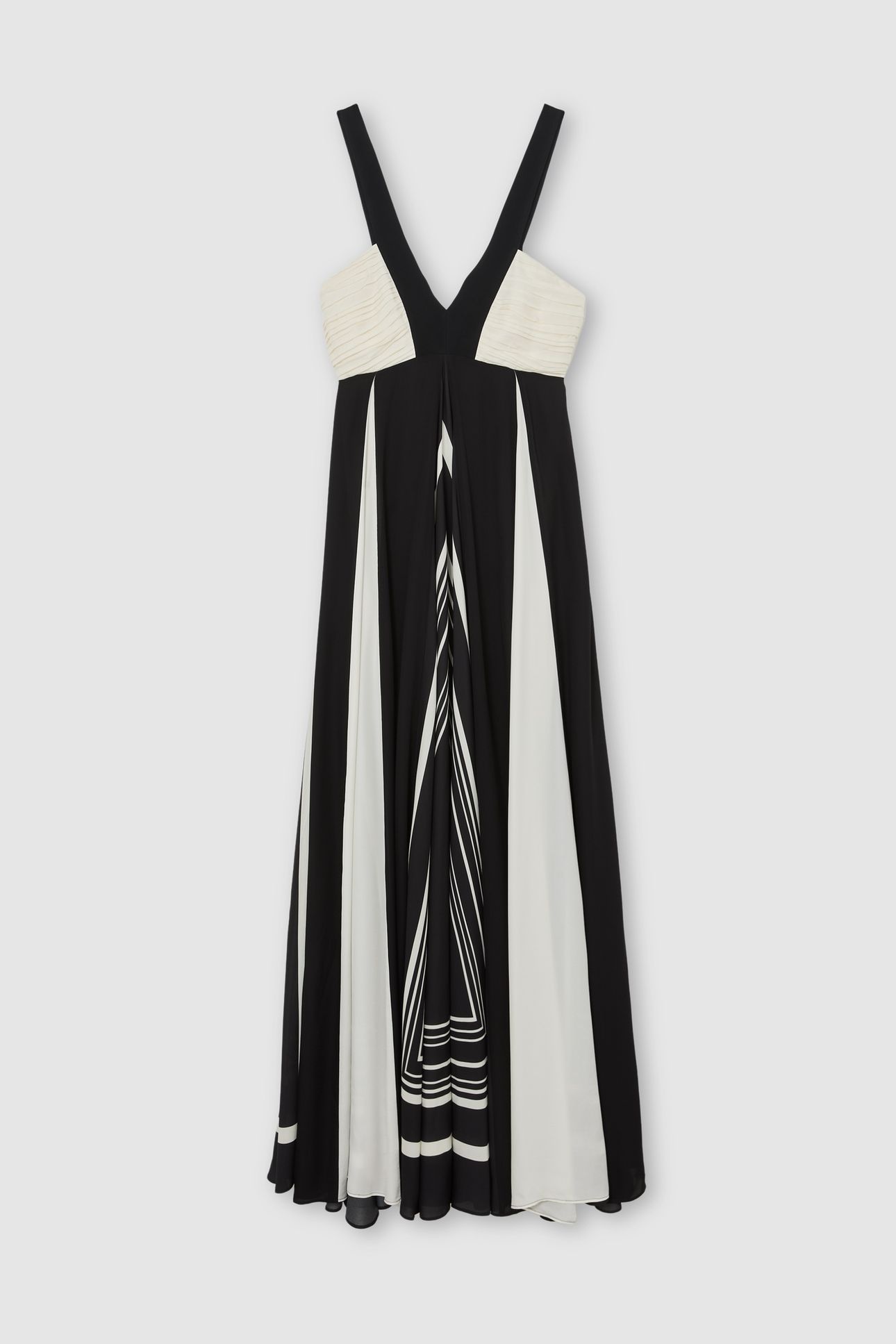 MAXI PRINTED OCCASION DRESS BLACK/IVORY 4