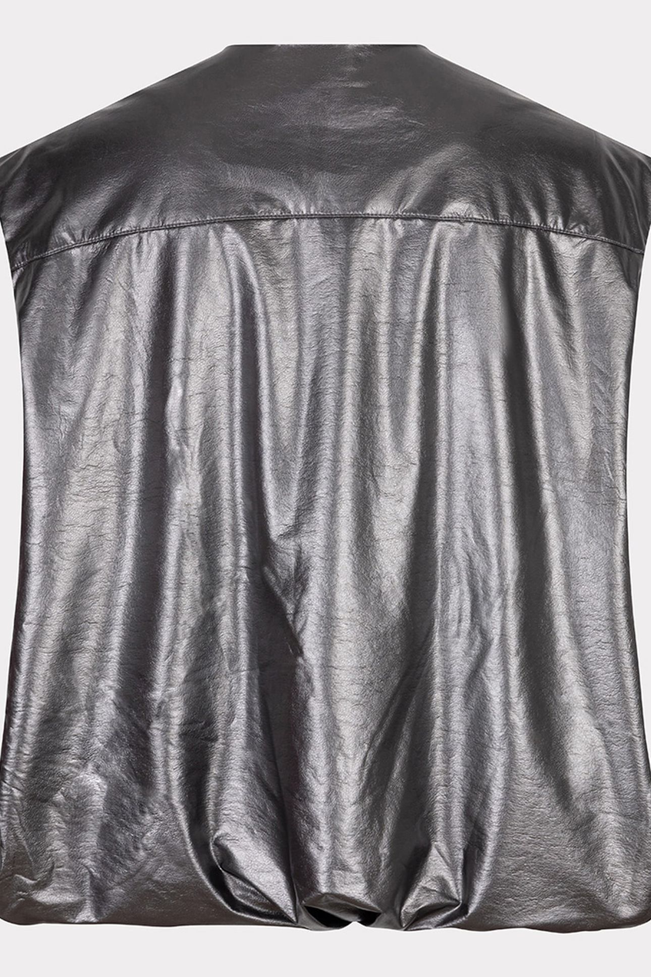 BODYWARMER METALLIC PU GREY 3