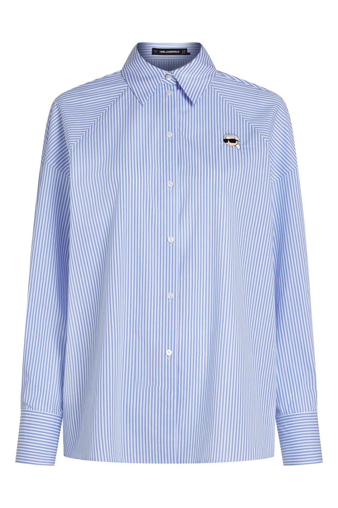 IKON STRIPE BLOUSE WHITE AND BLUE STRIPES 4