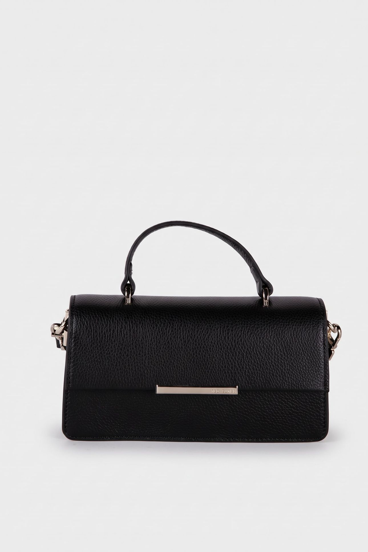 BAR DETAIL ELONGATED TOP HANDLE BAG BLACK 2
