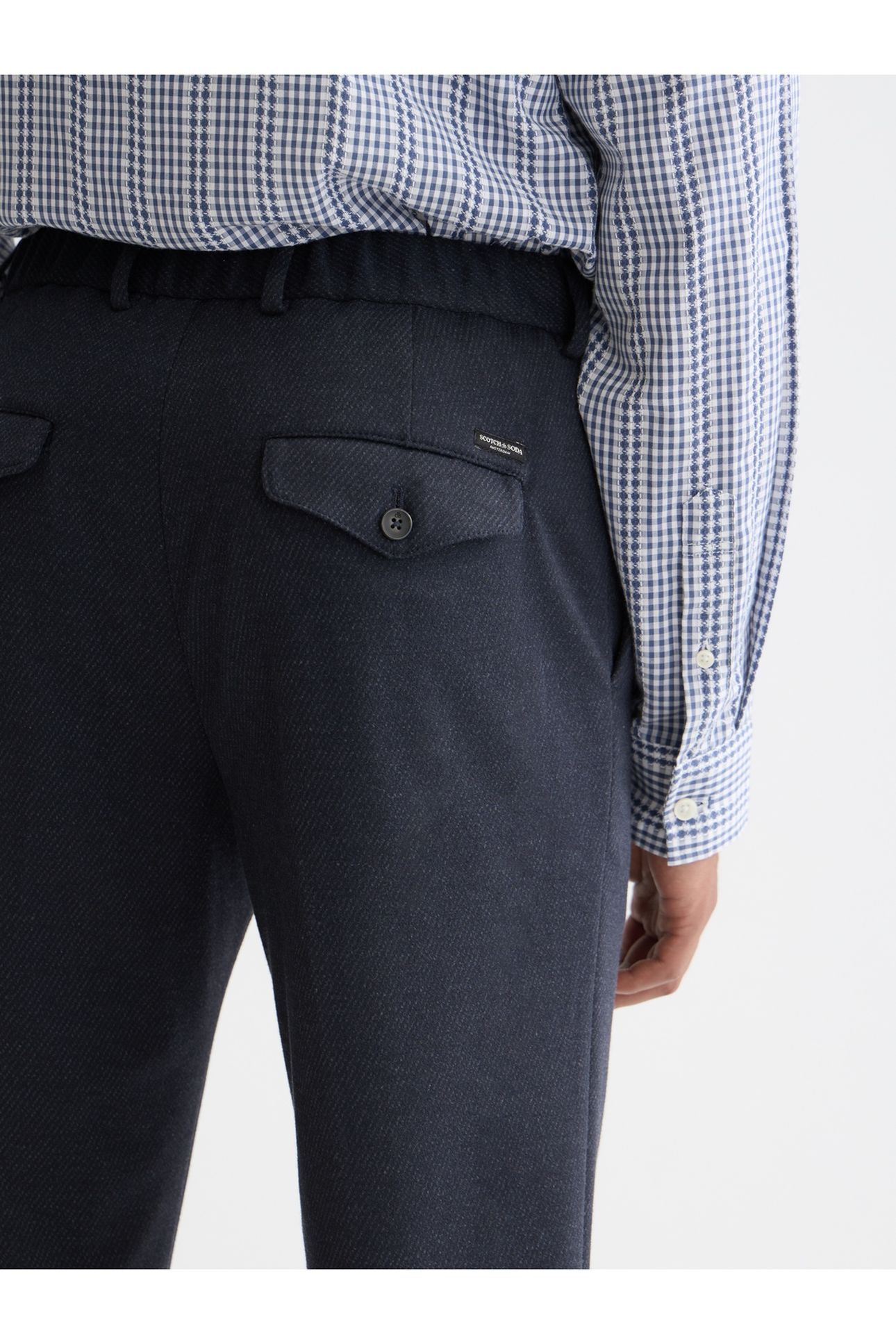 FINCH TAILORED JERSEY YARN-DYED TAPERED JOGGER NAVY 6