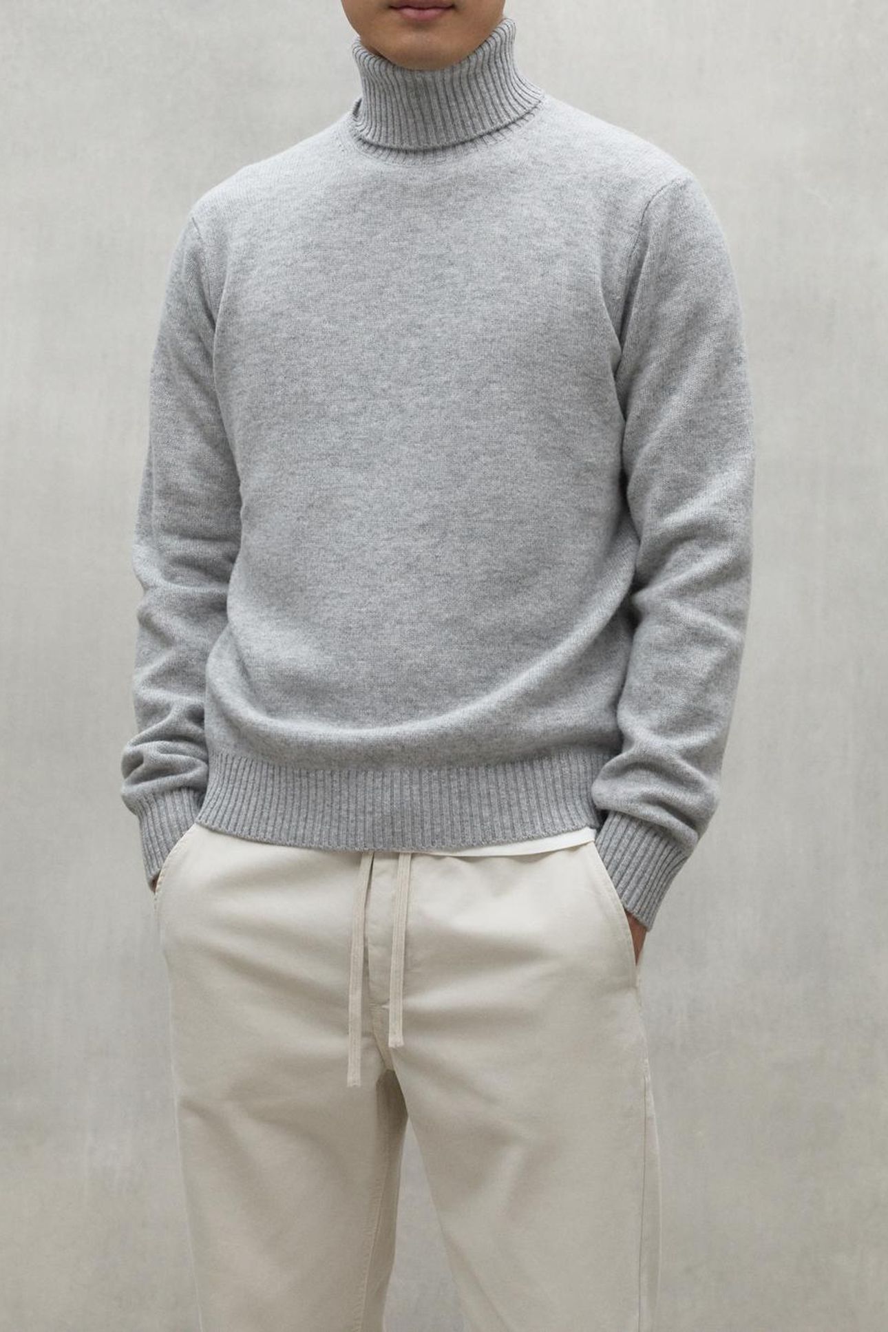 BRUNALF KNIT LIGHT GREY MELANGE 1
