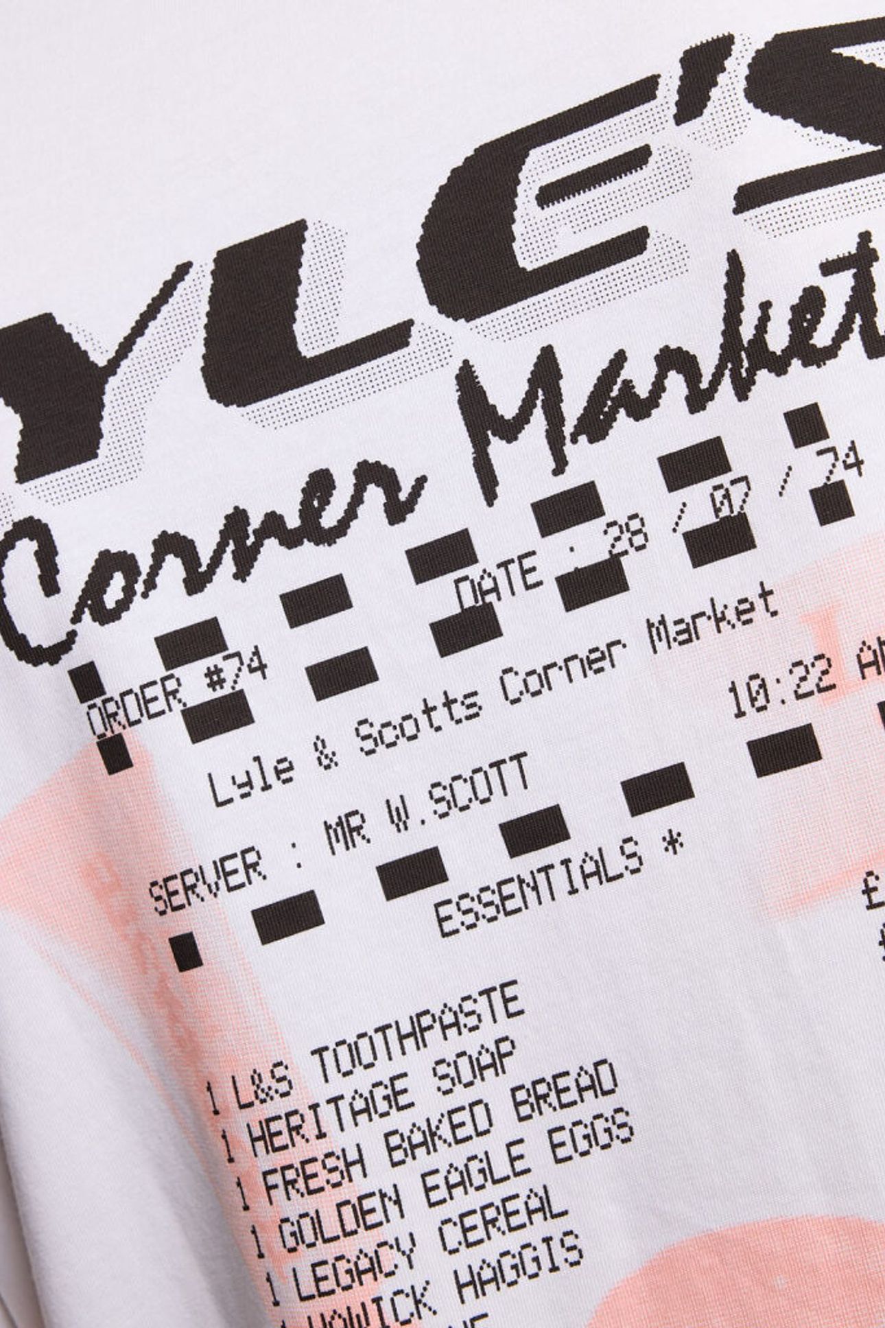 RECEIPT GRAPHIC T-SHIRT WHITE 7