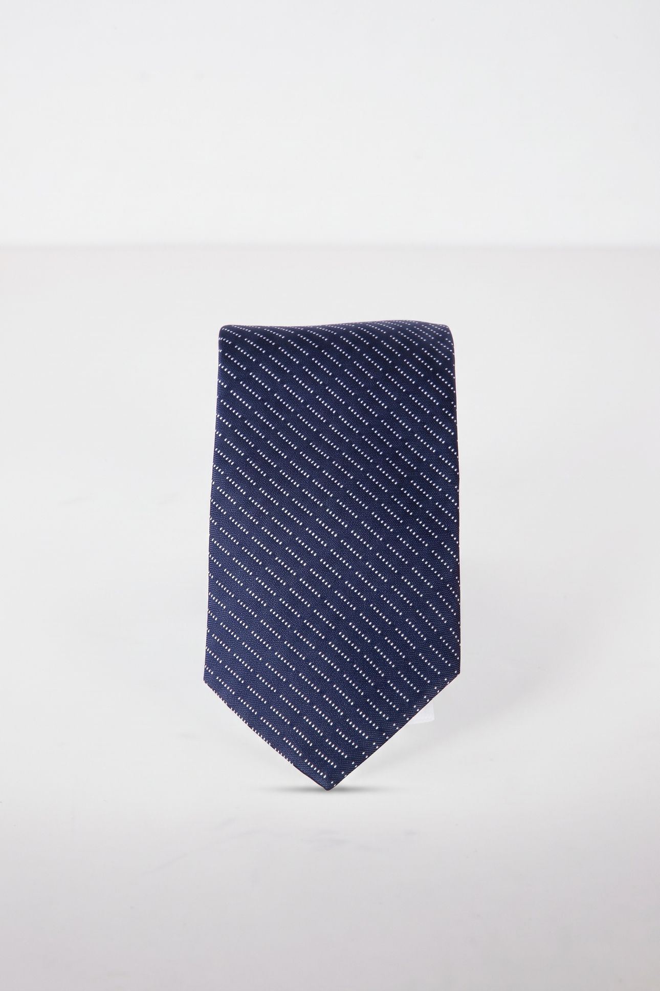 MODERN VERTICAL STRIPE TIE NAVY 1