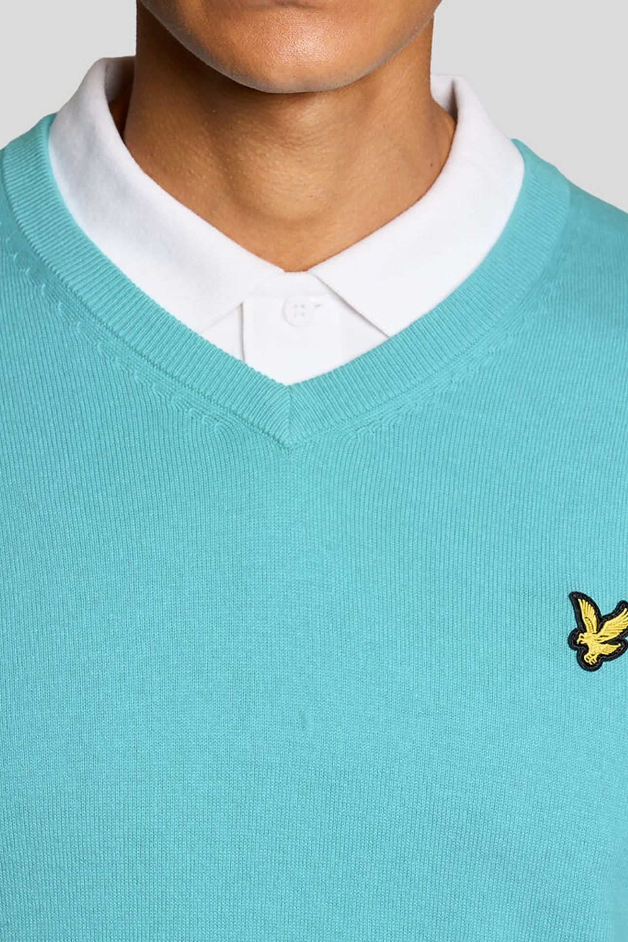 GOLF V NECK PULLOVER AQUAMARINE BLUE 5