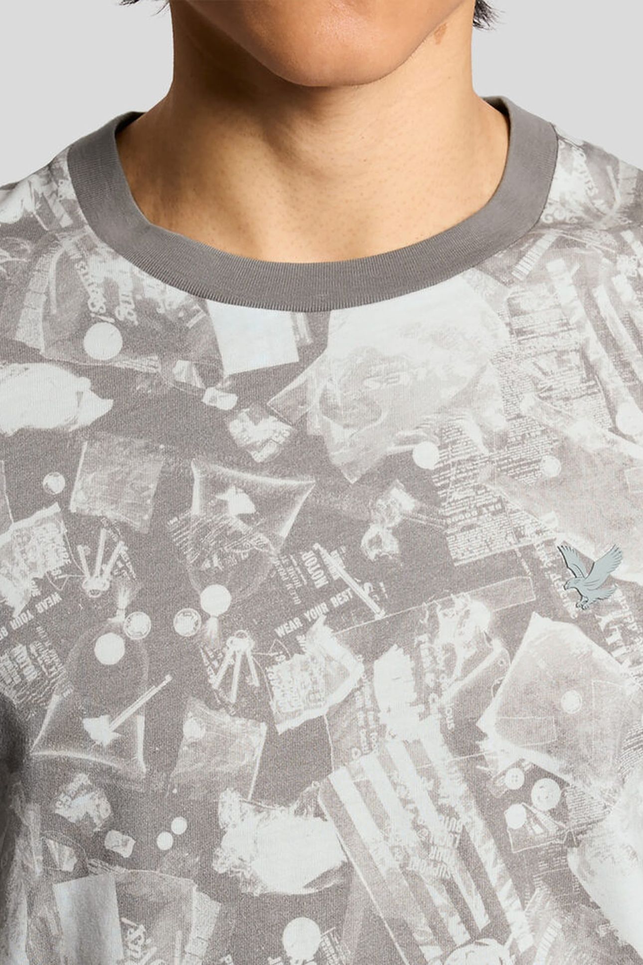 INDUSTRIAL PRINT T-SHIRT COLD GREY 5