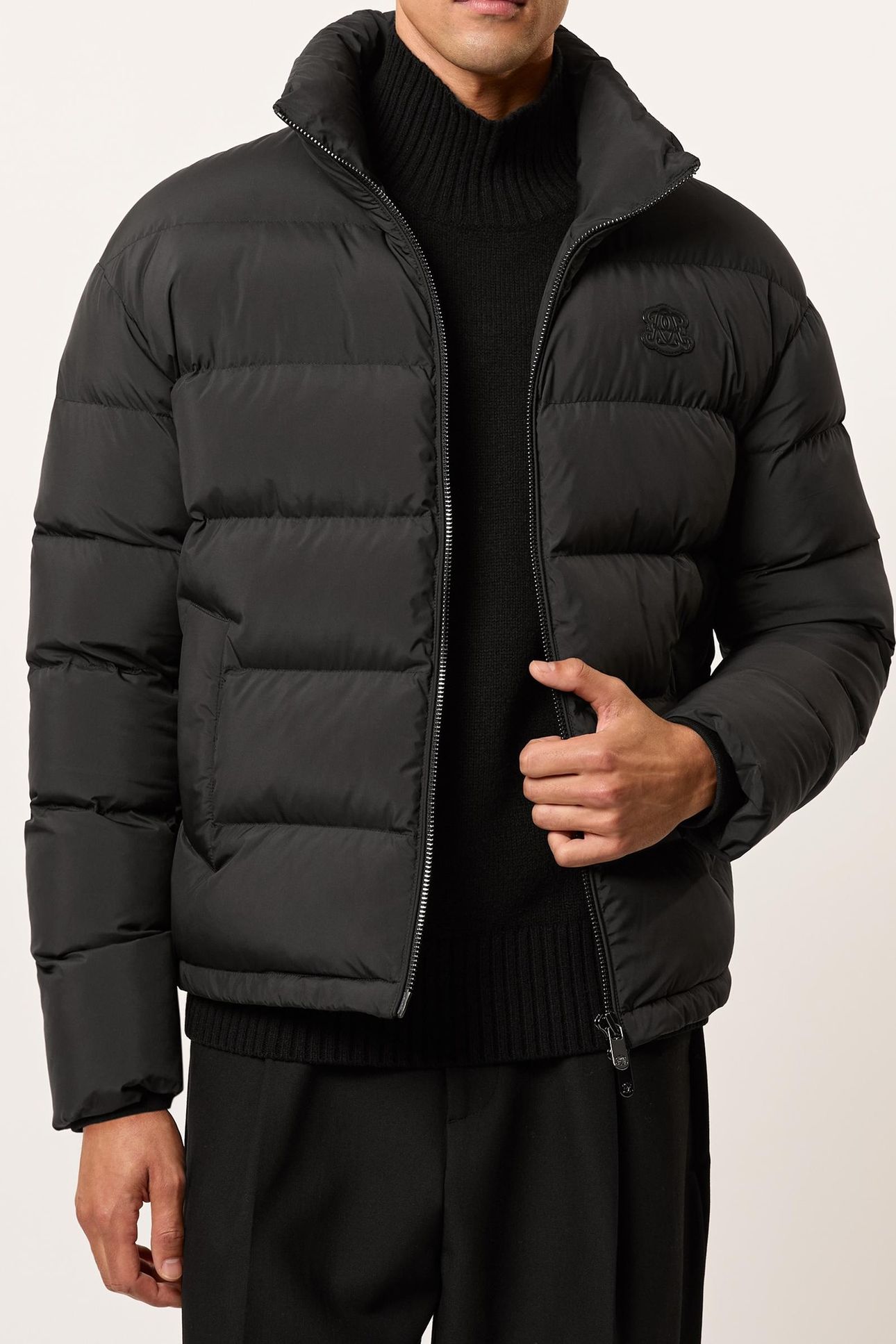 LS QUILTED PUFFER JACKET BLACK 1