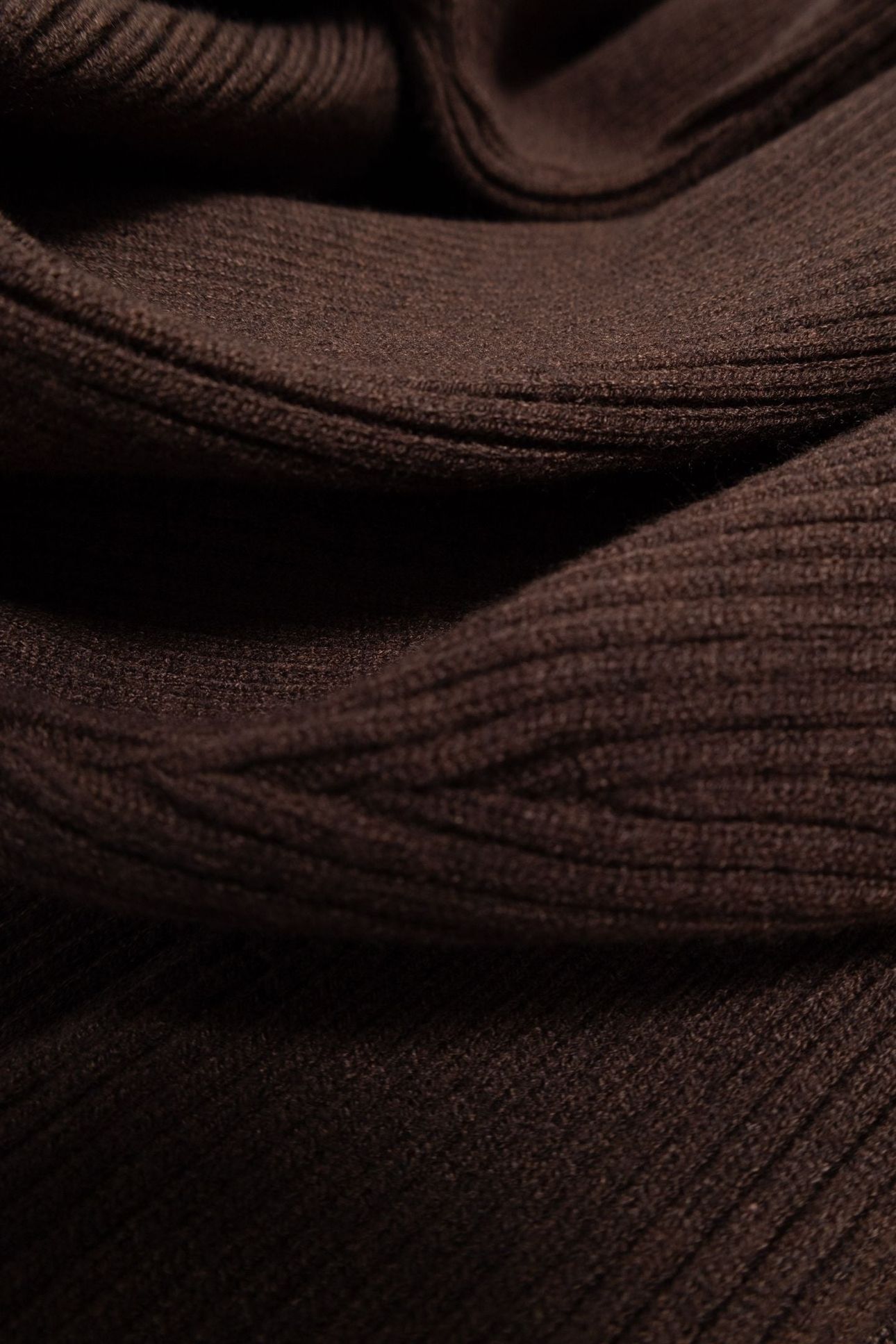 BROWN RIBBED KNIT TUBE DRESS 7