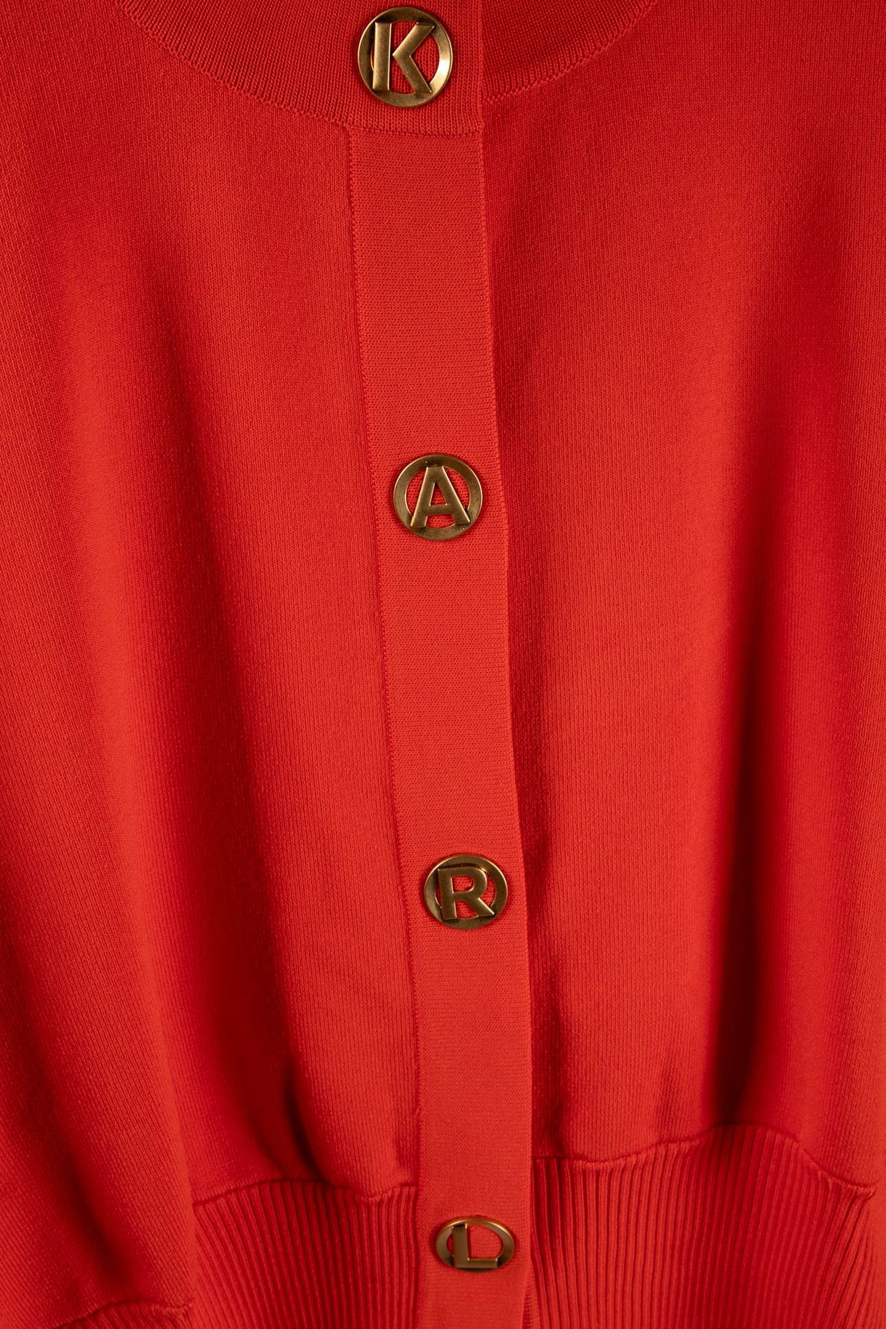 KARL DAILY KNIT CARDIGAN TANGERINE TANGO 4