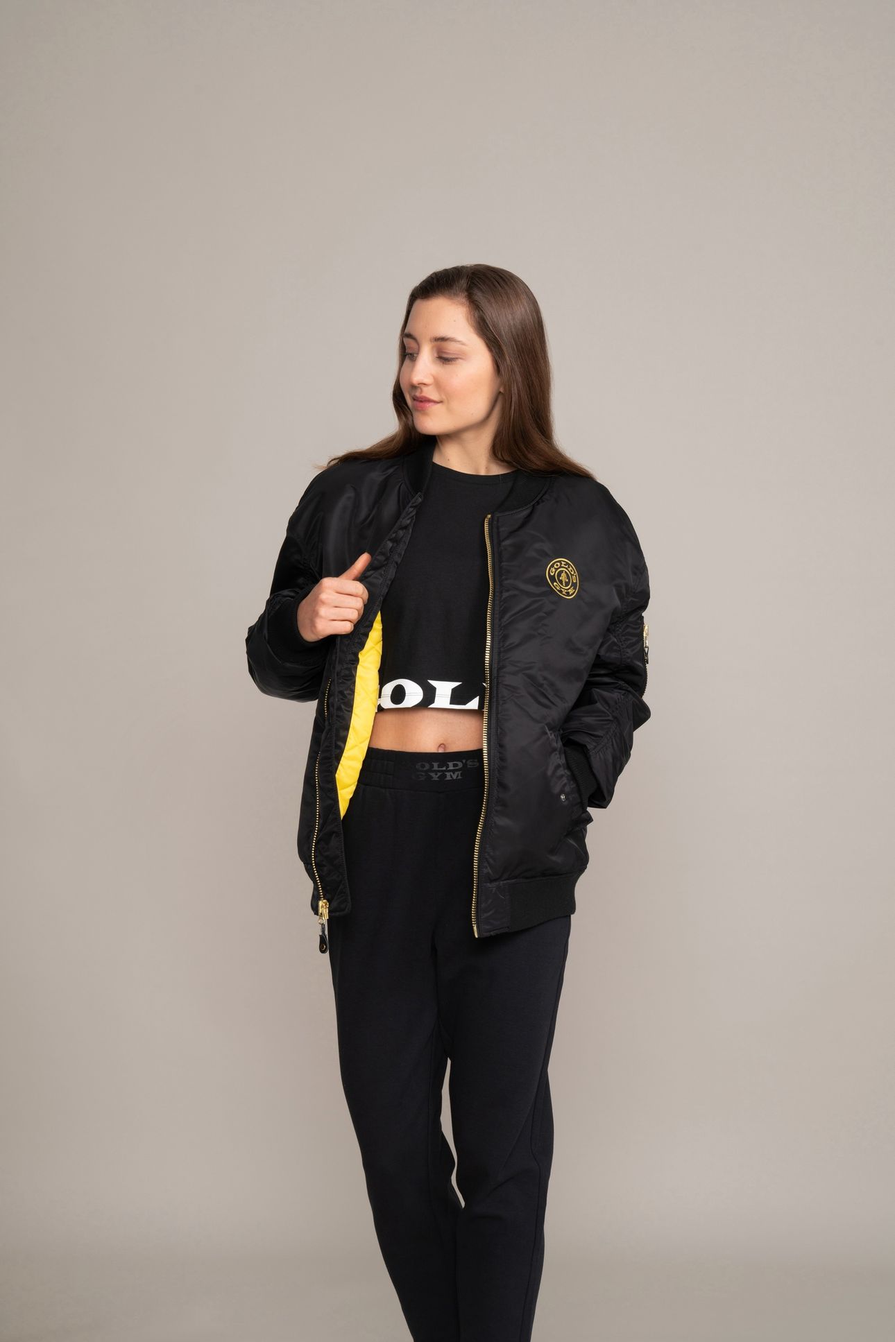 DAMEN WEIGHT PLATE BOMBER JACKET BLACK 2