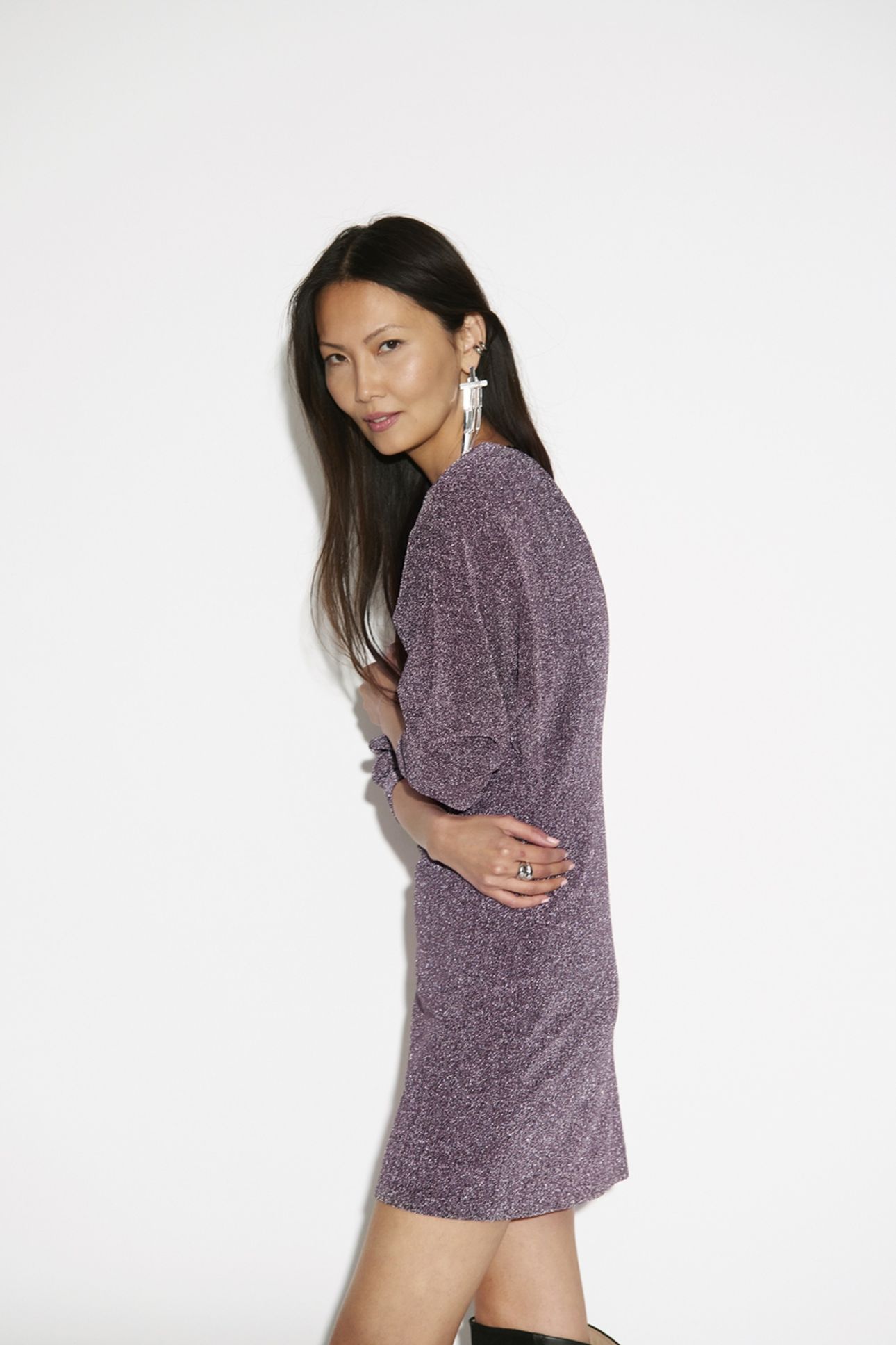 RAYE LUREX MINI DRESS AMETHYST 3