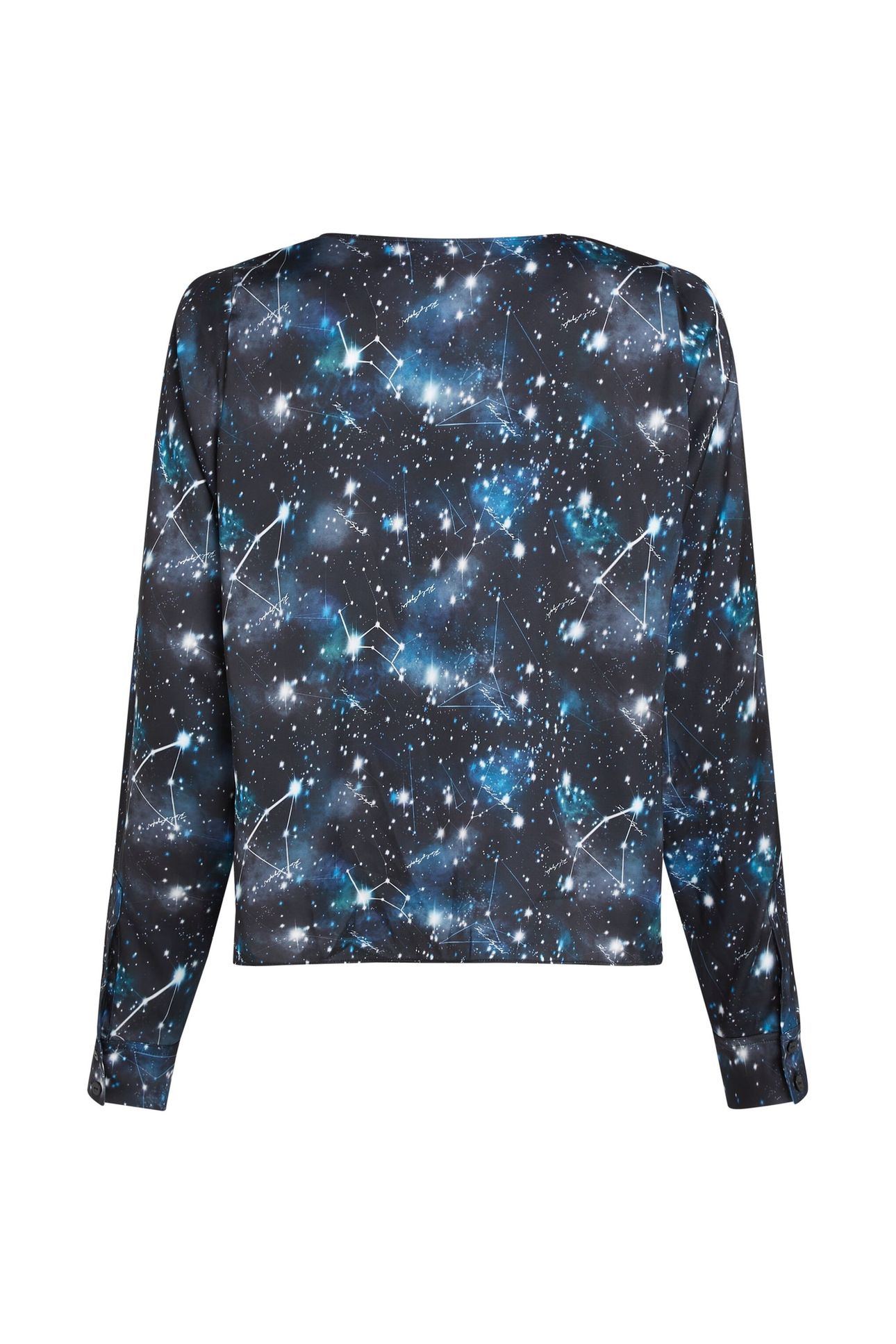 COSMIC PRINT BLOUSE BLACK 2