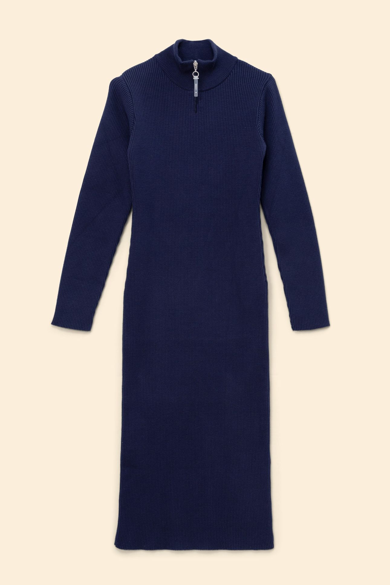 NAVY RIBBED TUBE DRESS 4