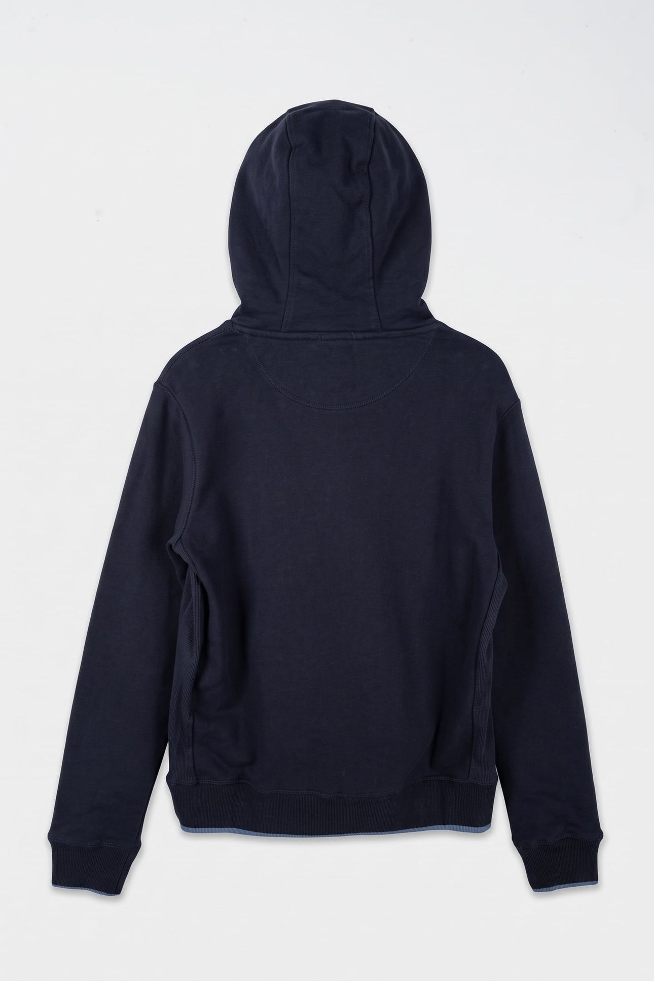 TEEN BOYS COLLEGIATE RIB INSERT HOODIE EVENING BLUE 3