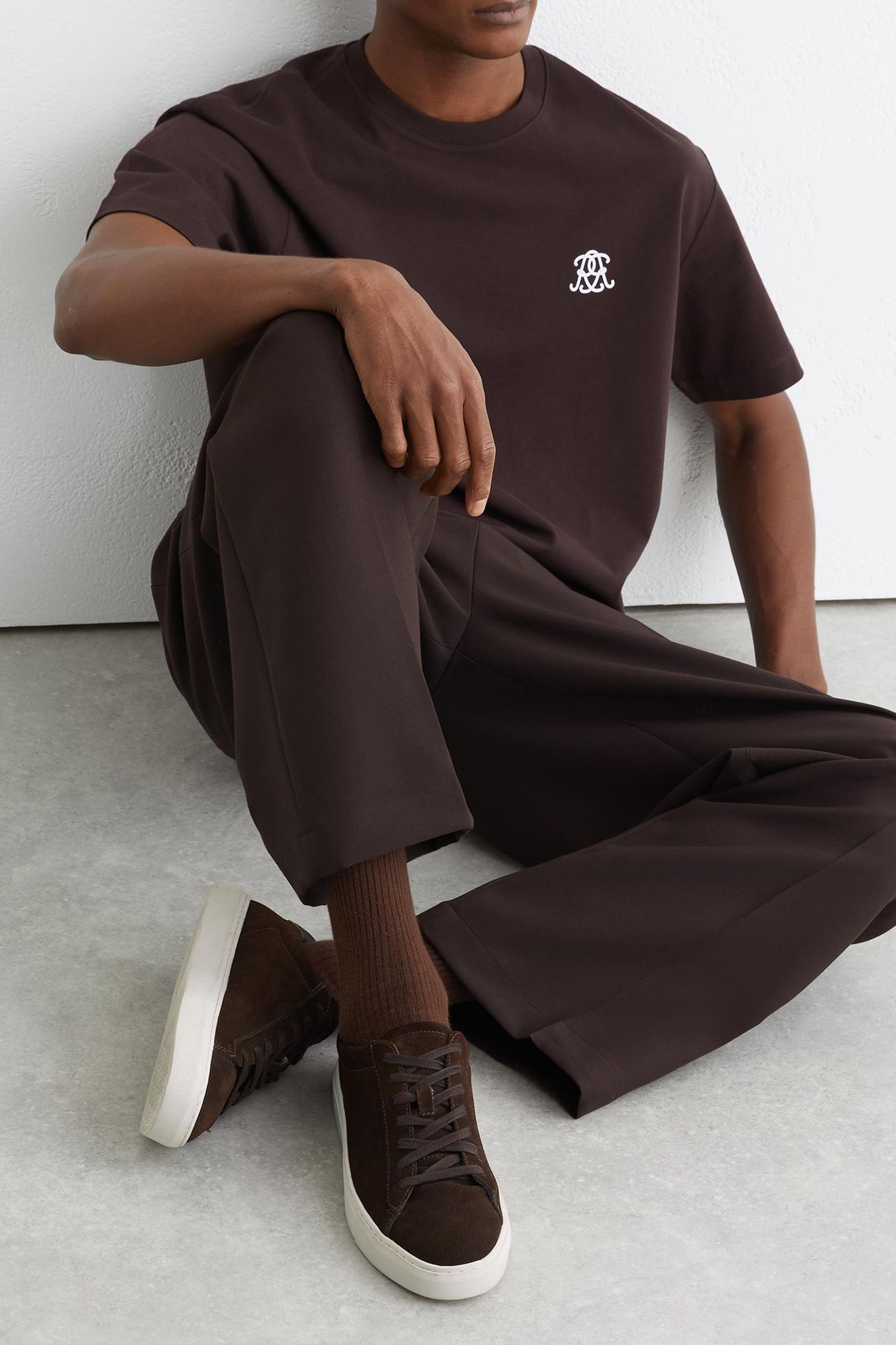 NUBUCK LOW TOP TRAINER CHOCOLATE BROWN 4