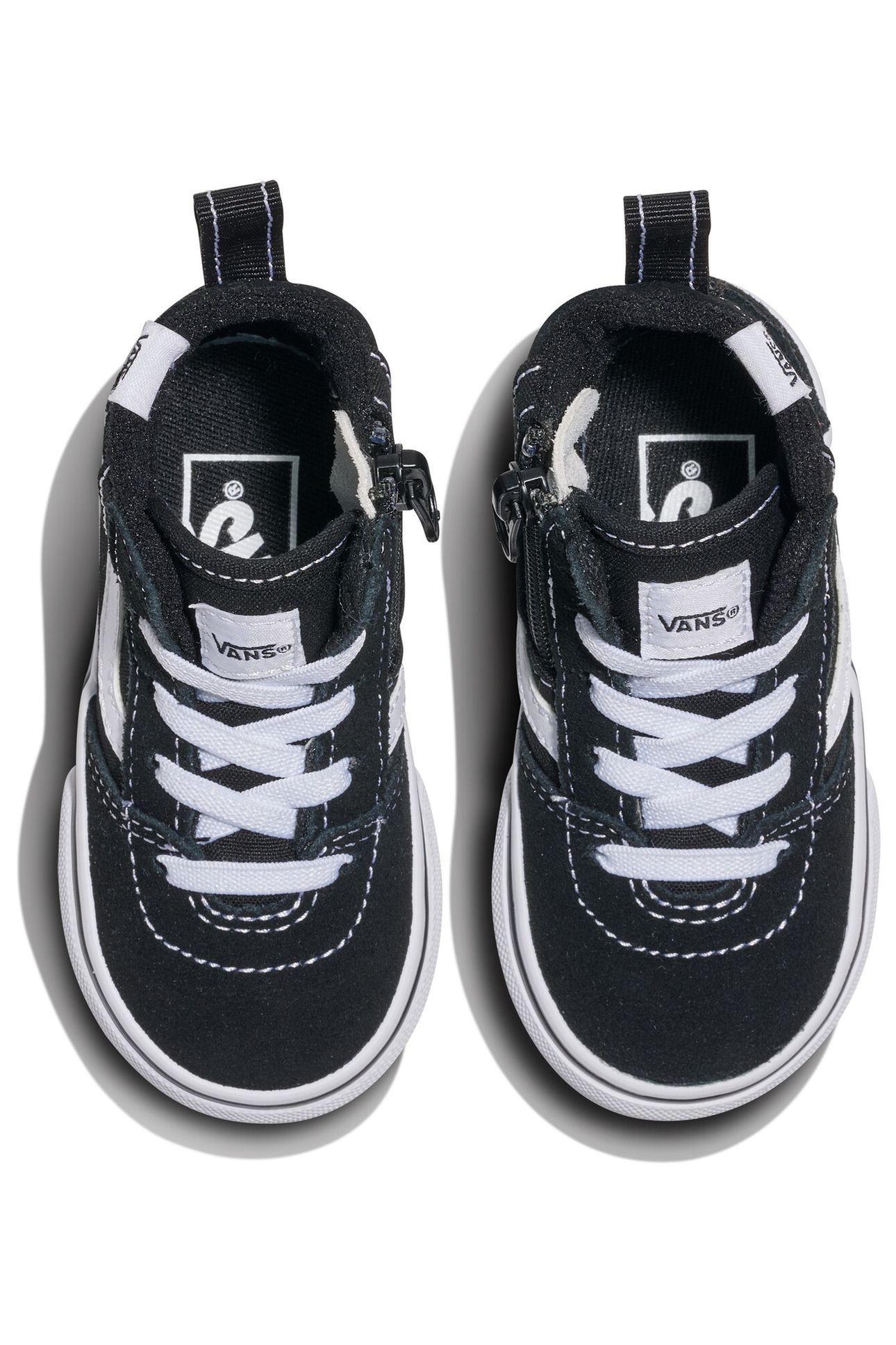 TODDLER ASHWOOD HI DECON SIDE ZIP SUEDE/CANVAS BLACK/WHITE 5