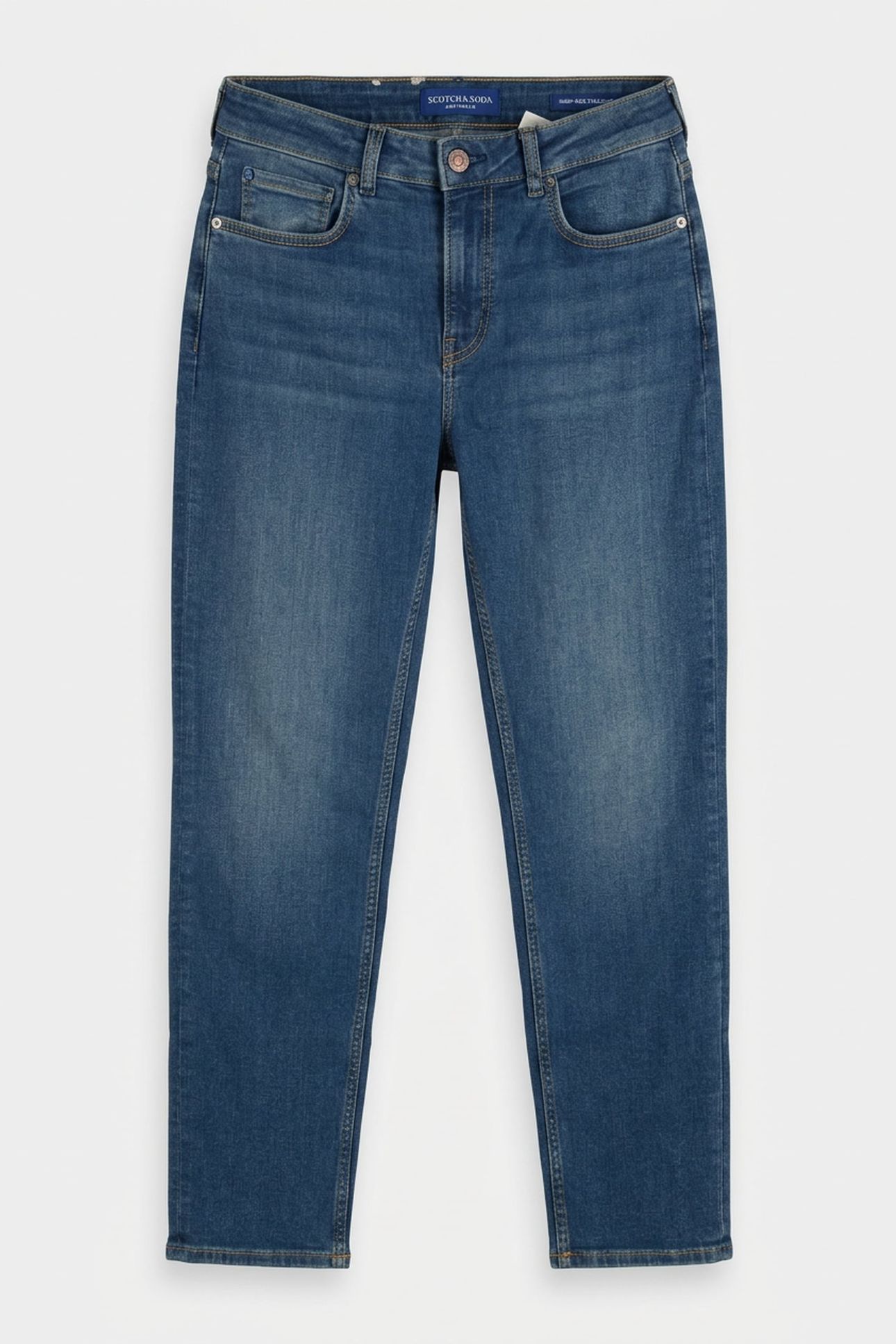 CORE HIGH FIVE SUPER STRETCH SLIM JEANS - NAVY 3