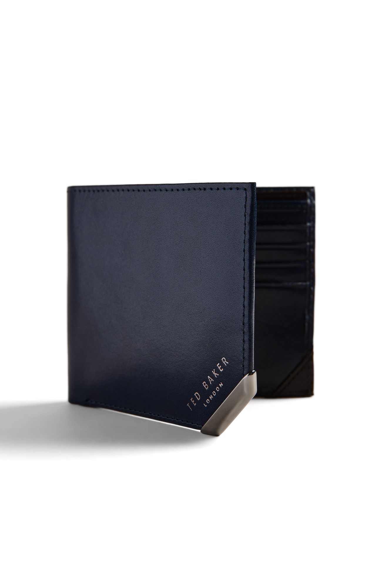 MXW KORNERR METAL CORNER BIFOLD COIN WALLET NAVY 2
