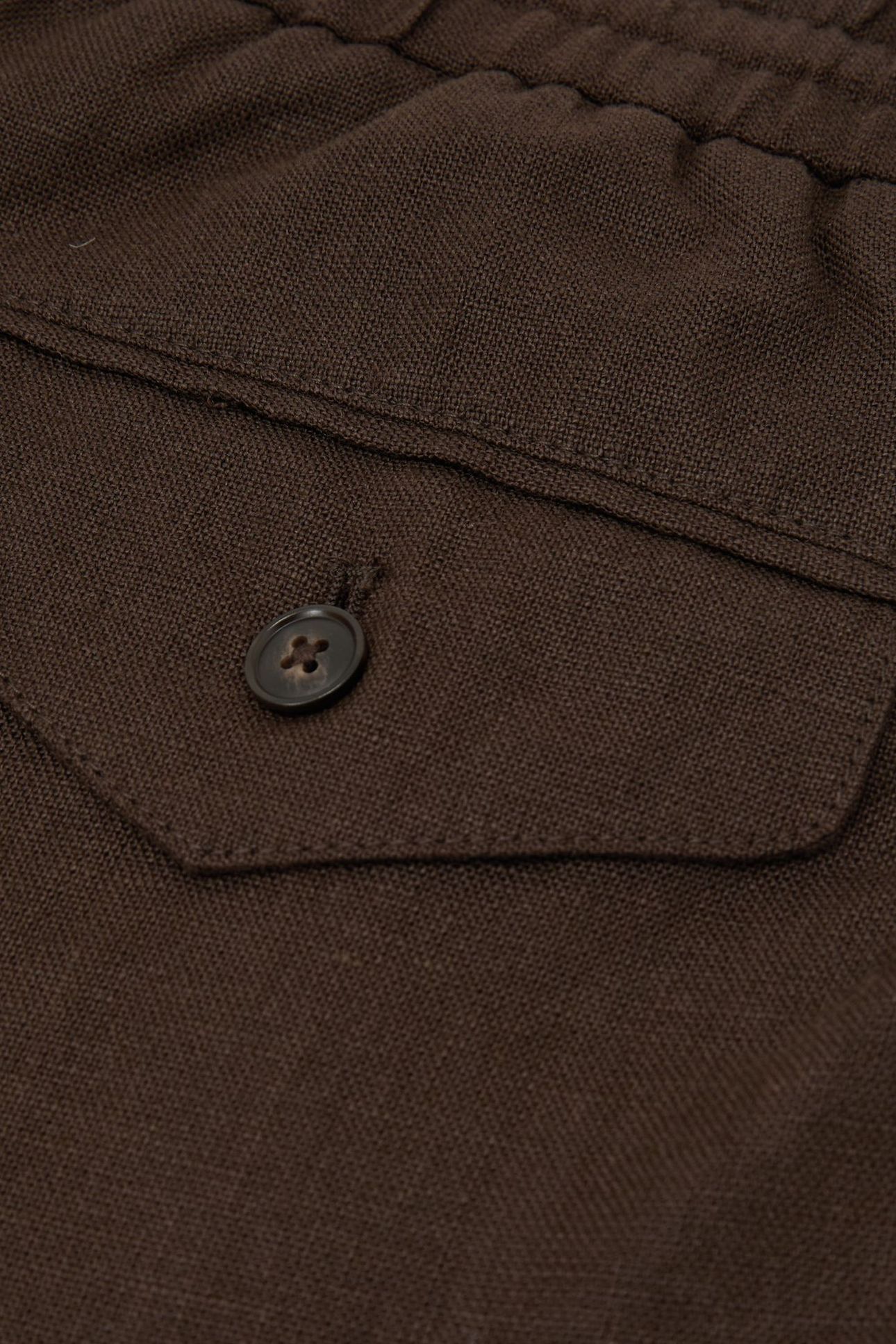 LINEN DRAWSTRING SHORT CHOCOLATE BROWN 6