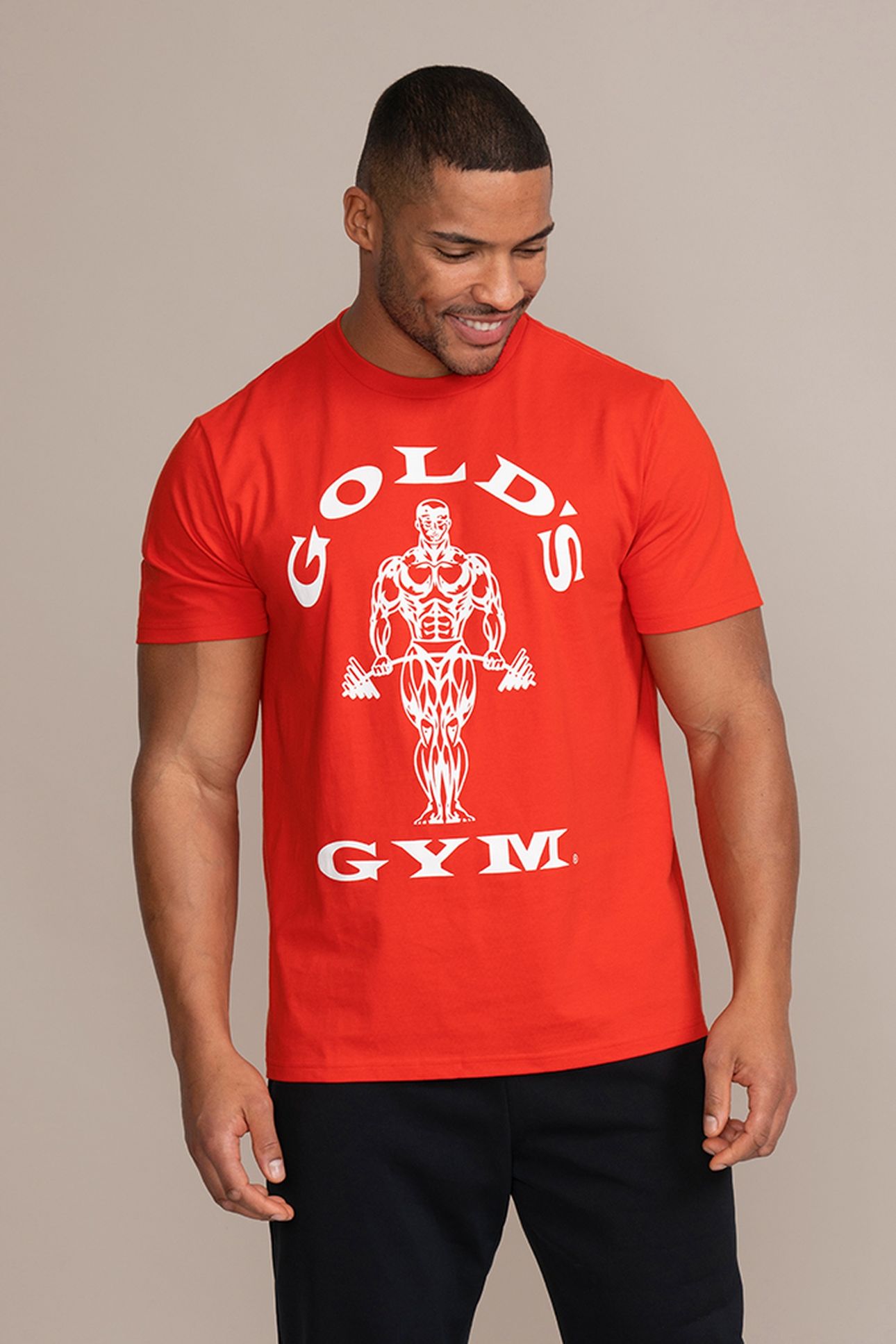 MUSCLE JOE CREW NECK TEE RED 2