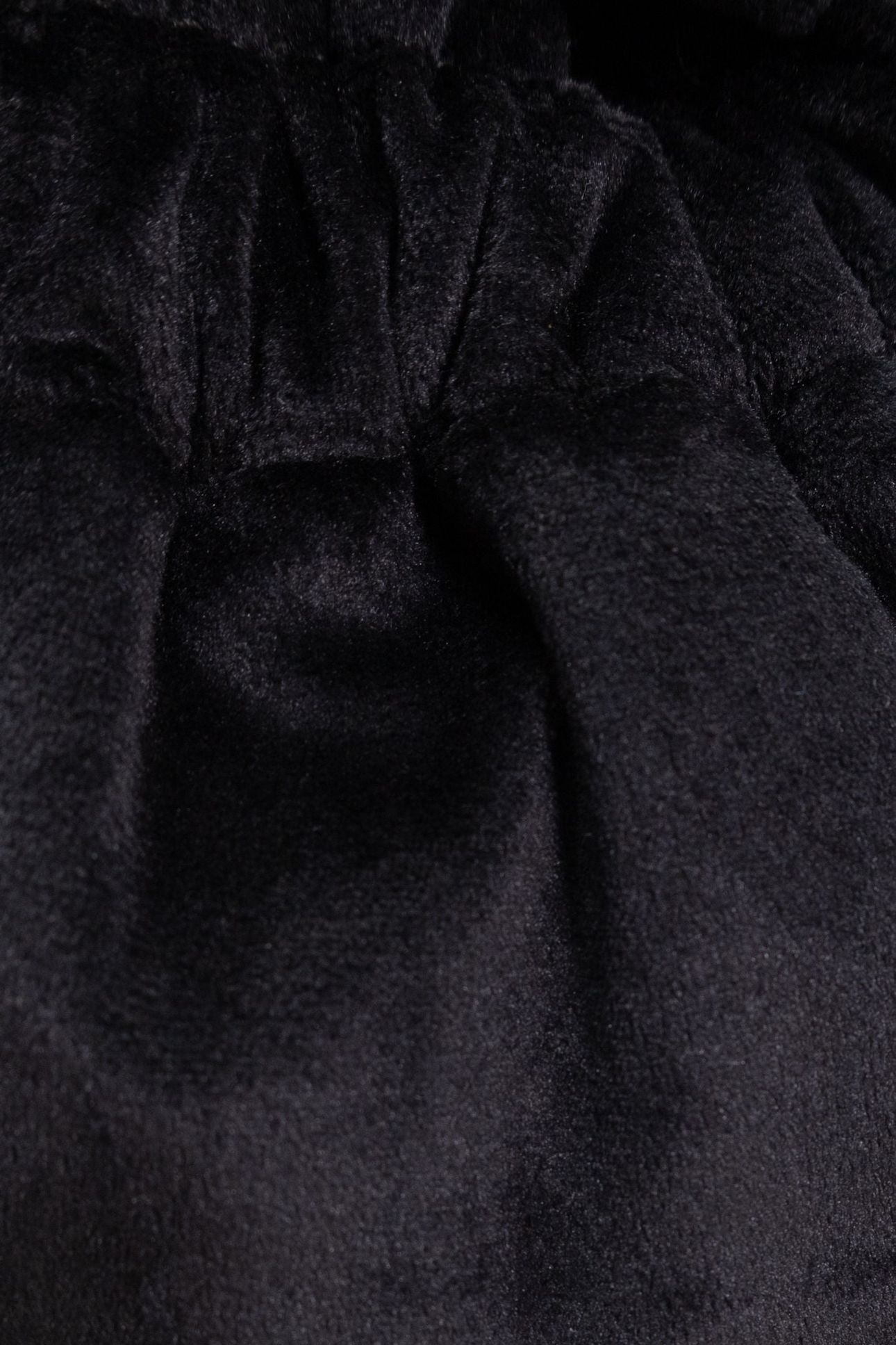 GIRLS’ BLACK PANNE VELVET BUCKET BAG 6