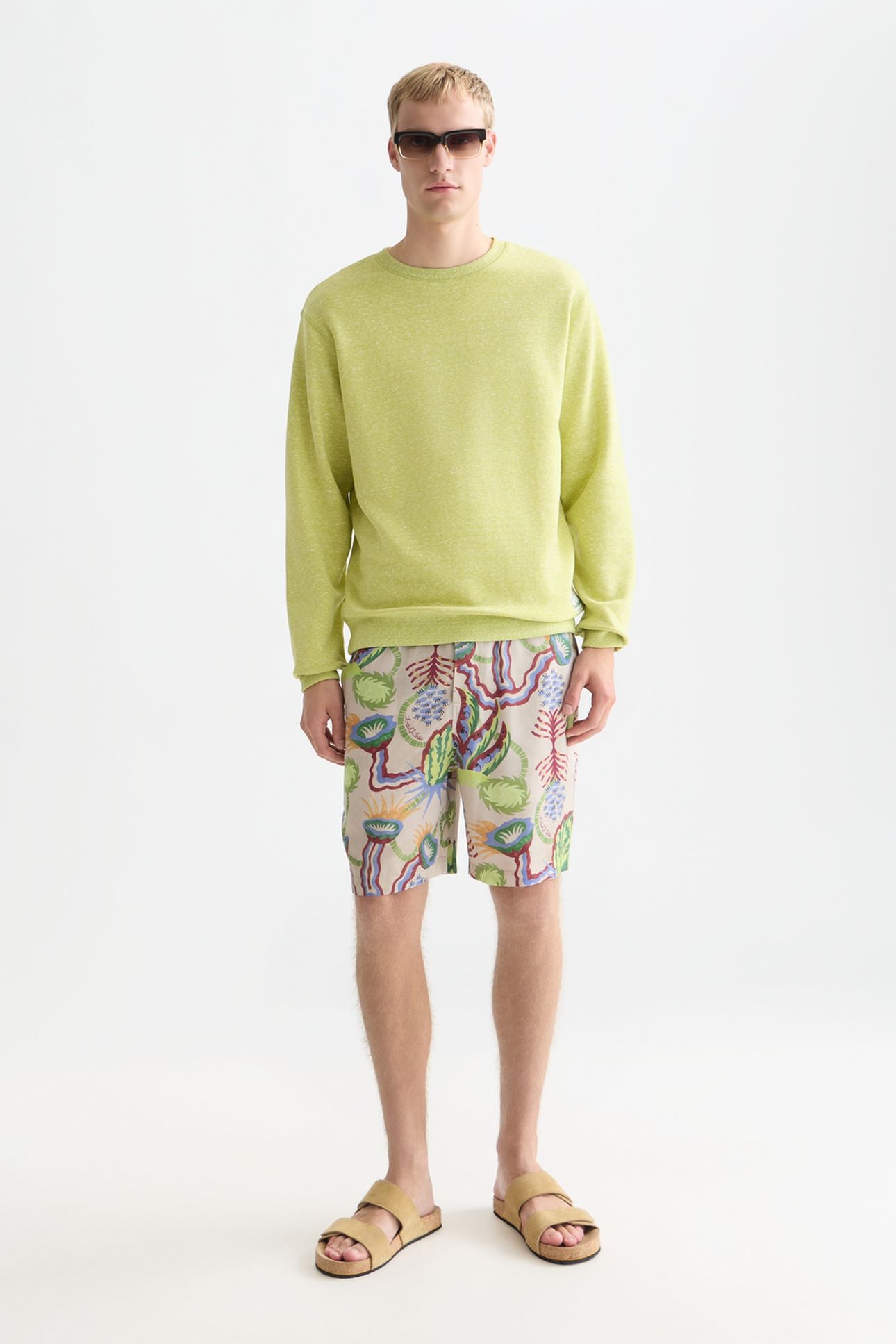 MELANGE REGULARFIT SWEATSHIRT DARK GREEN 1