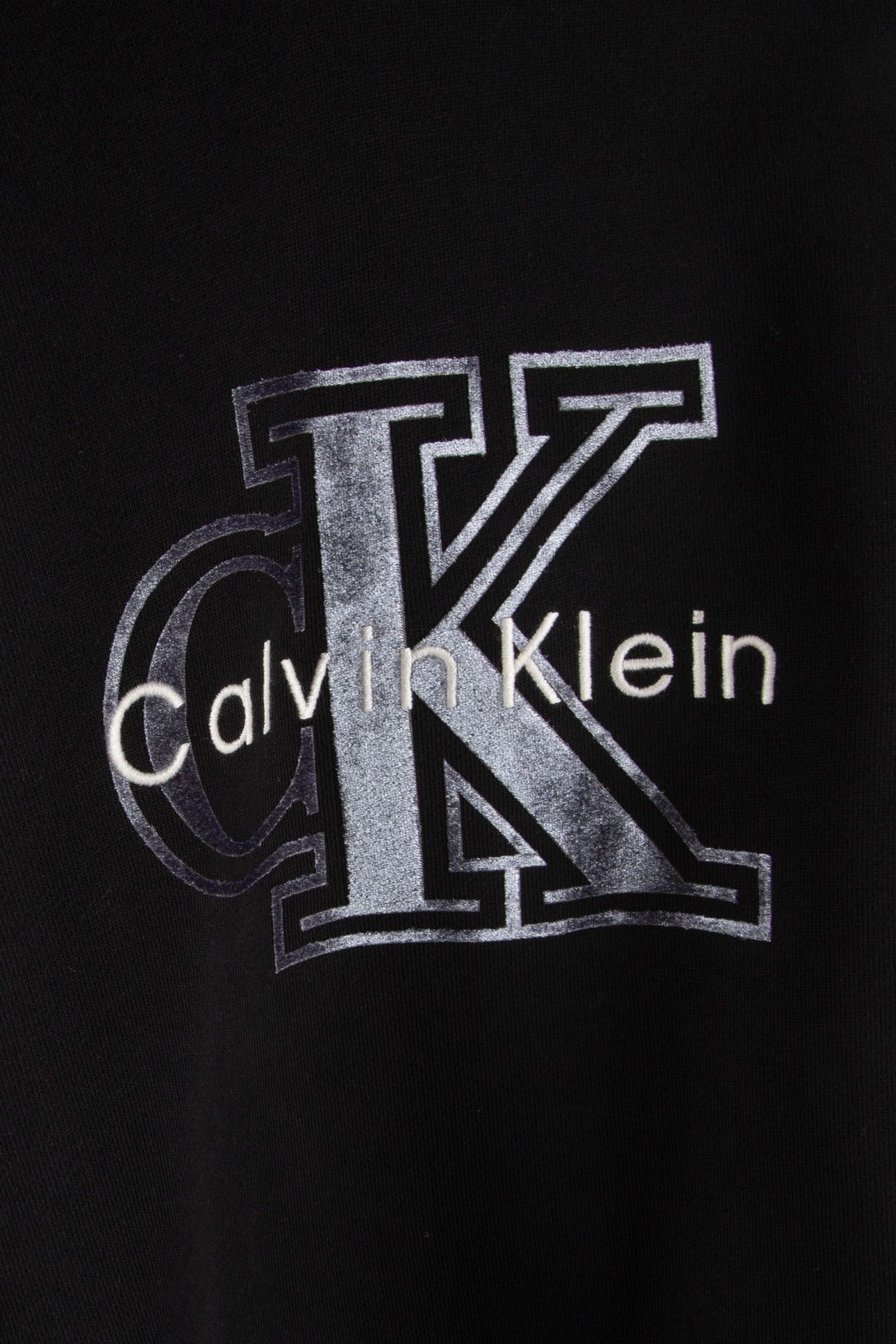 GIRLS VELVET MONOLOGO HOODIE BLACK 5