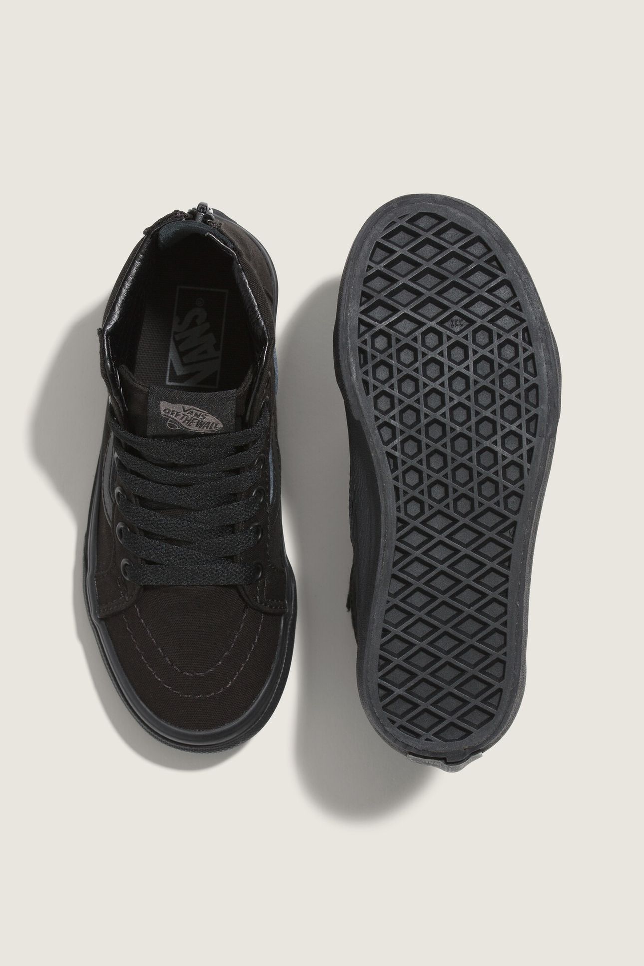 YOUTH UNISEX SK8-HI ZIP POP CHECK BLACK/BLACK 3