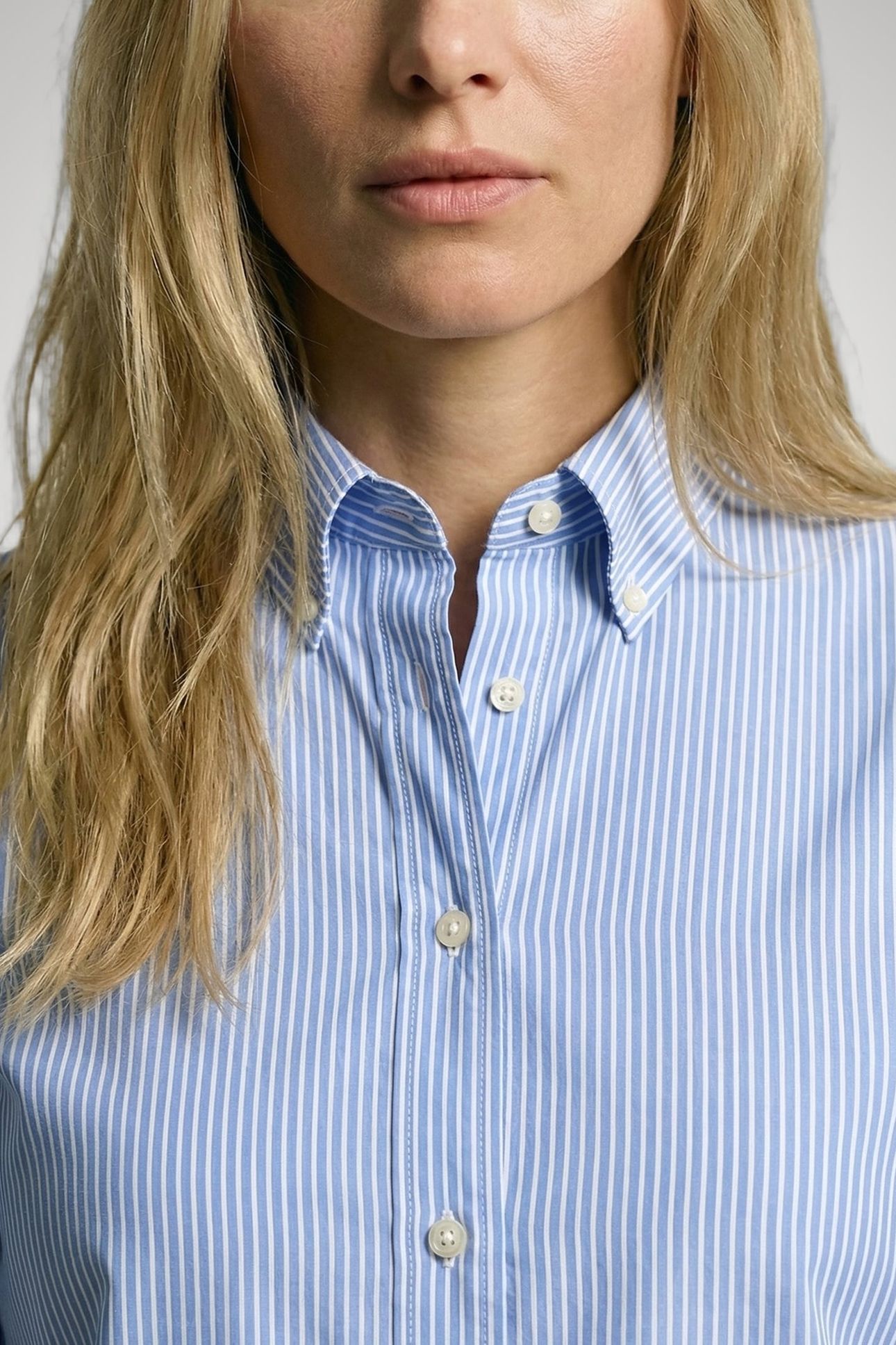 POPLIN STRIPE SHIRT MEDIUM BLUE 7