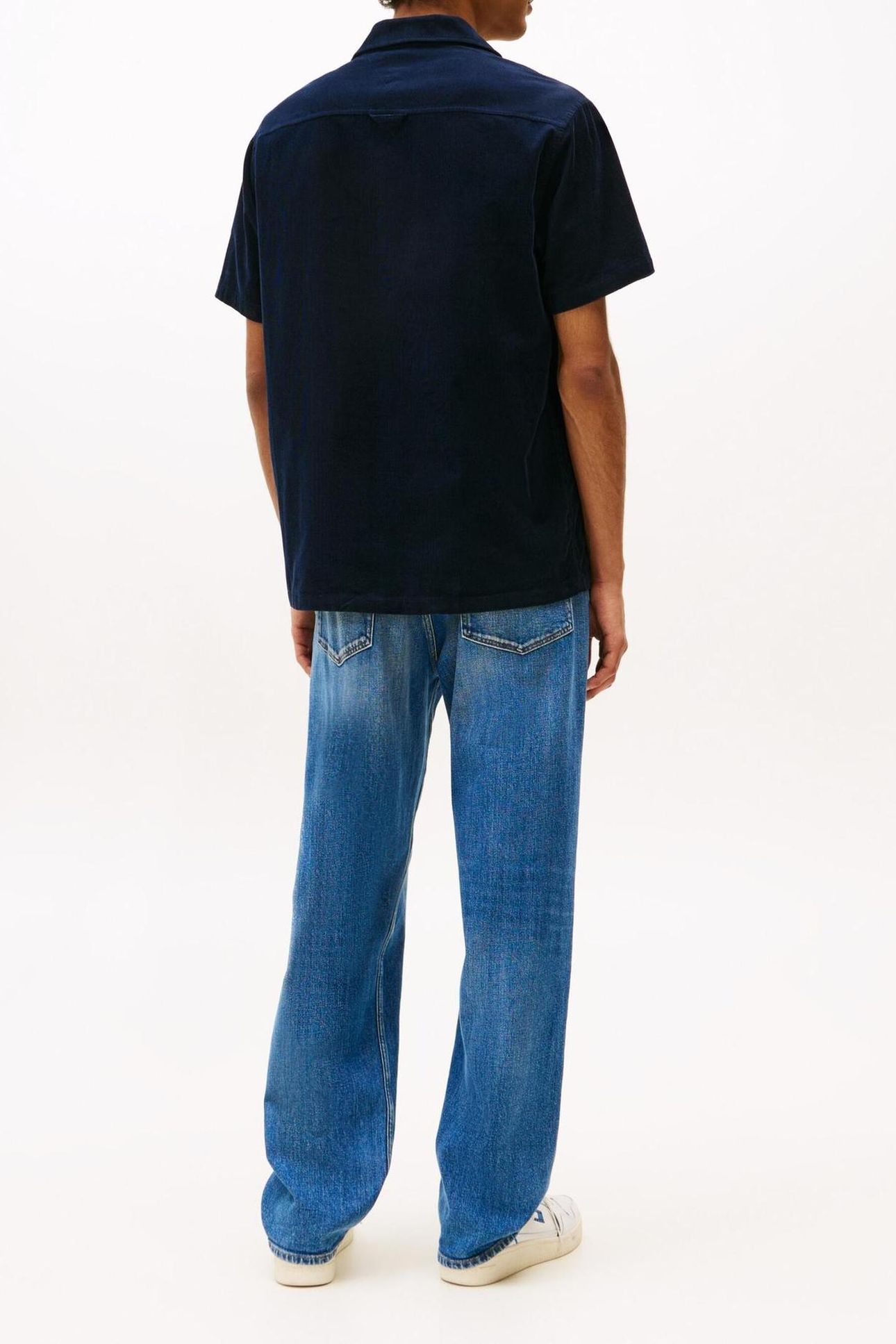 TJM CORD REG CAMP SHIRT DARK NIGHT NAVY 3