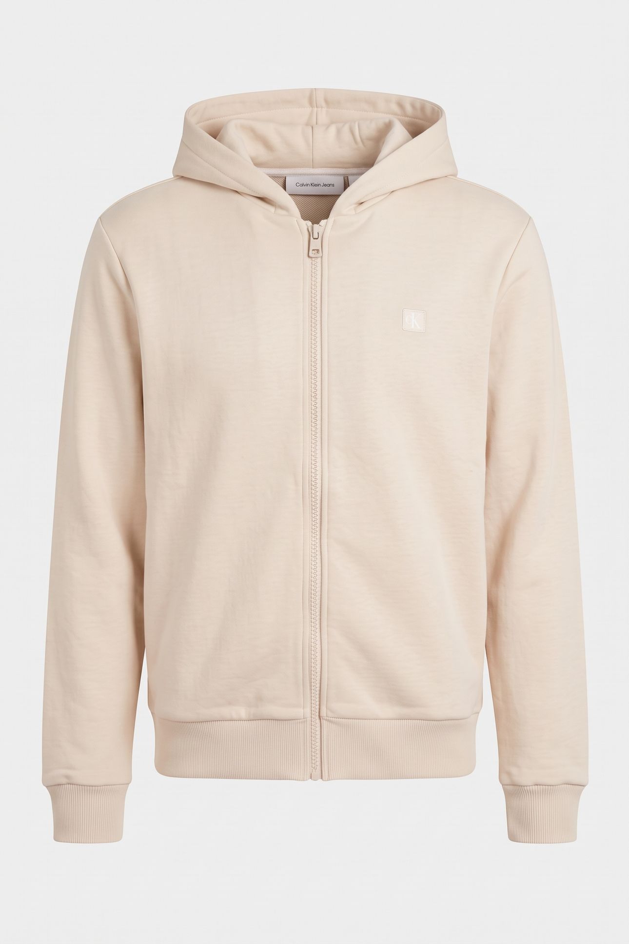 UNISEX MINI BADGE ZIP-THROUGH WHITECAP GRAY 2