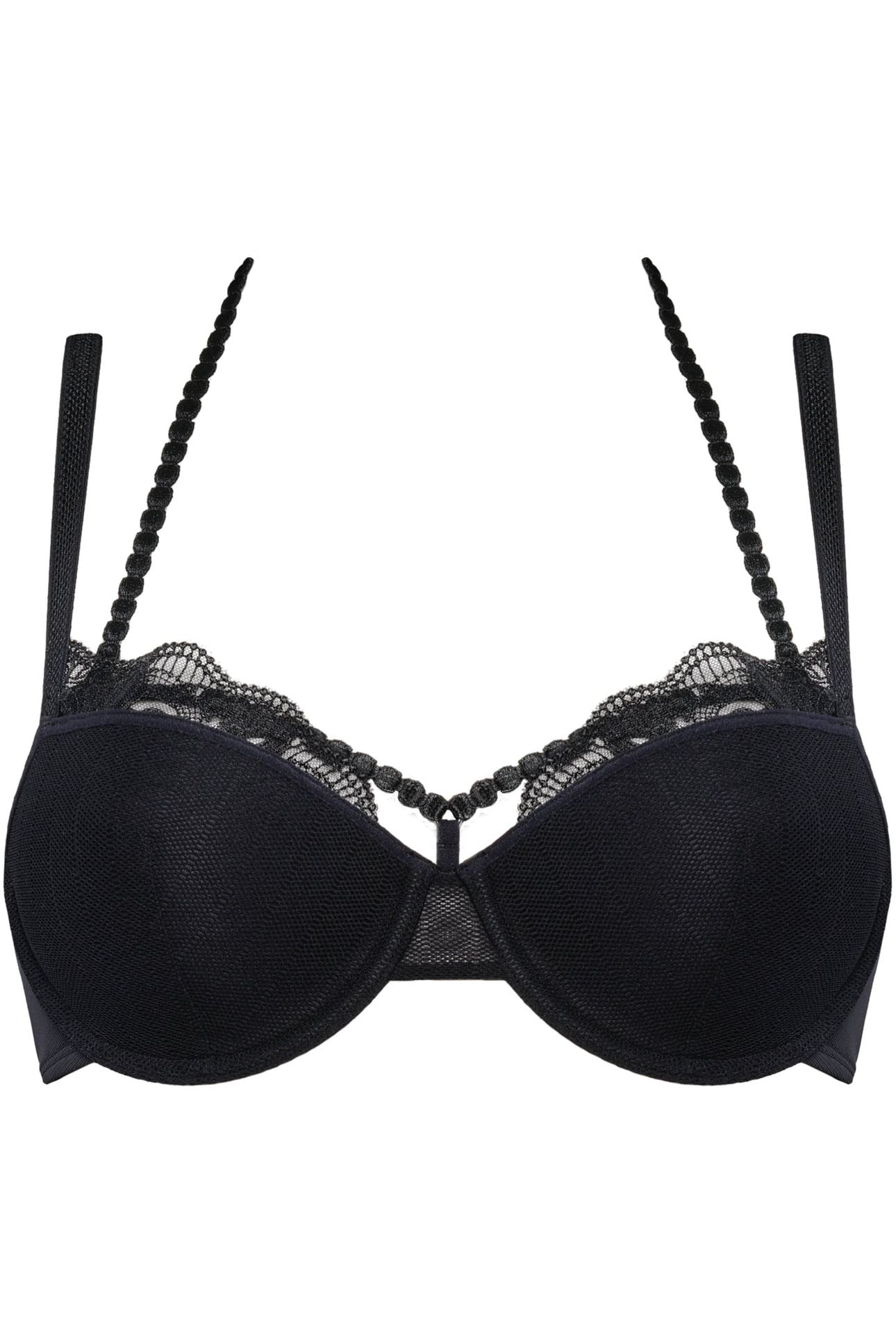 THE MAURITSHUIS BLACK PLUNGE BALCONY BRA 3