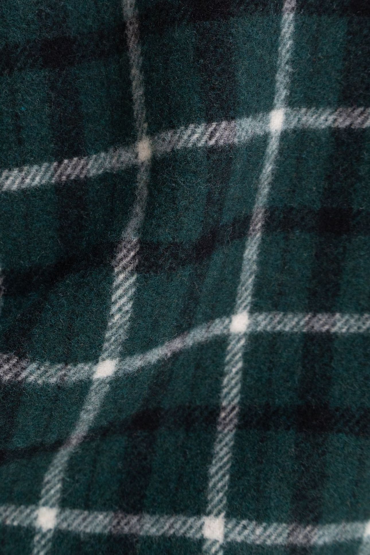 BOYS’ GREEN CHECK FUR-LINED OVERSHIRT JACKET 8