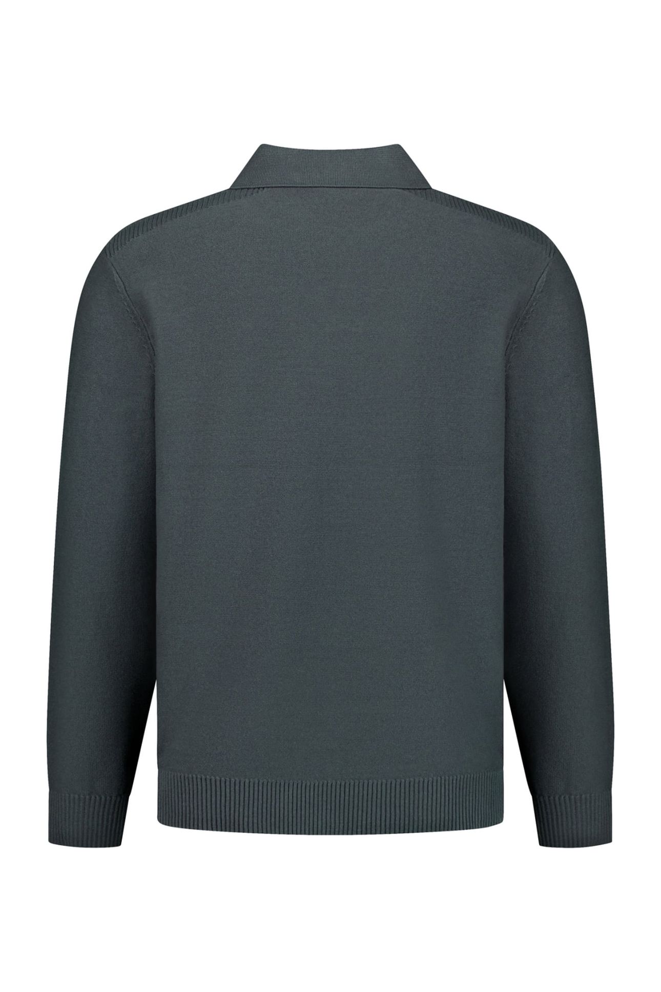 PULLOVER V-COLLAR SHOULDER DETAIL DARK STEEL 6