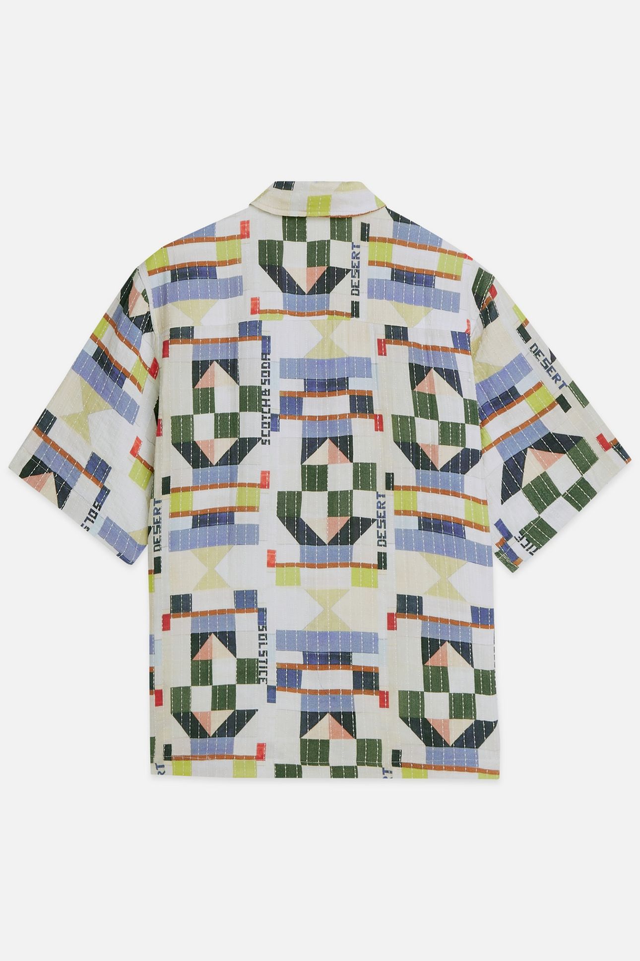 PRINTED STITCHED RELAXEDFIT SHORTSLEEVED SHIRT WHITE TRADITI 2