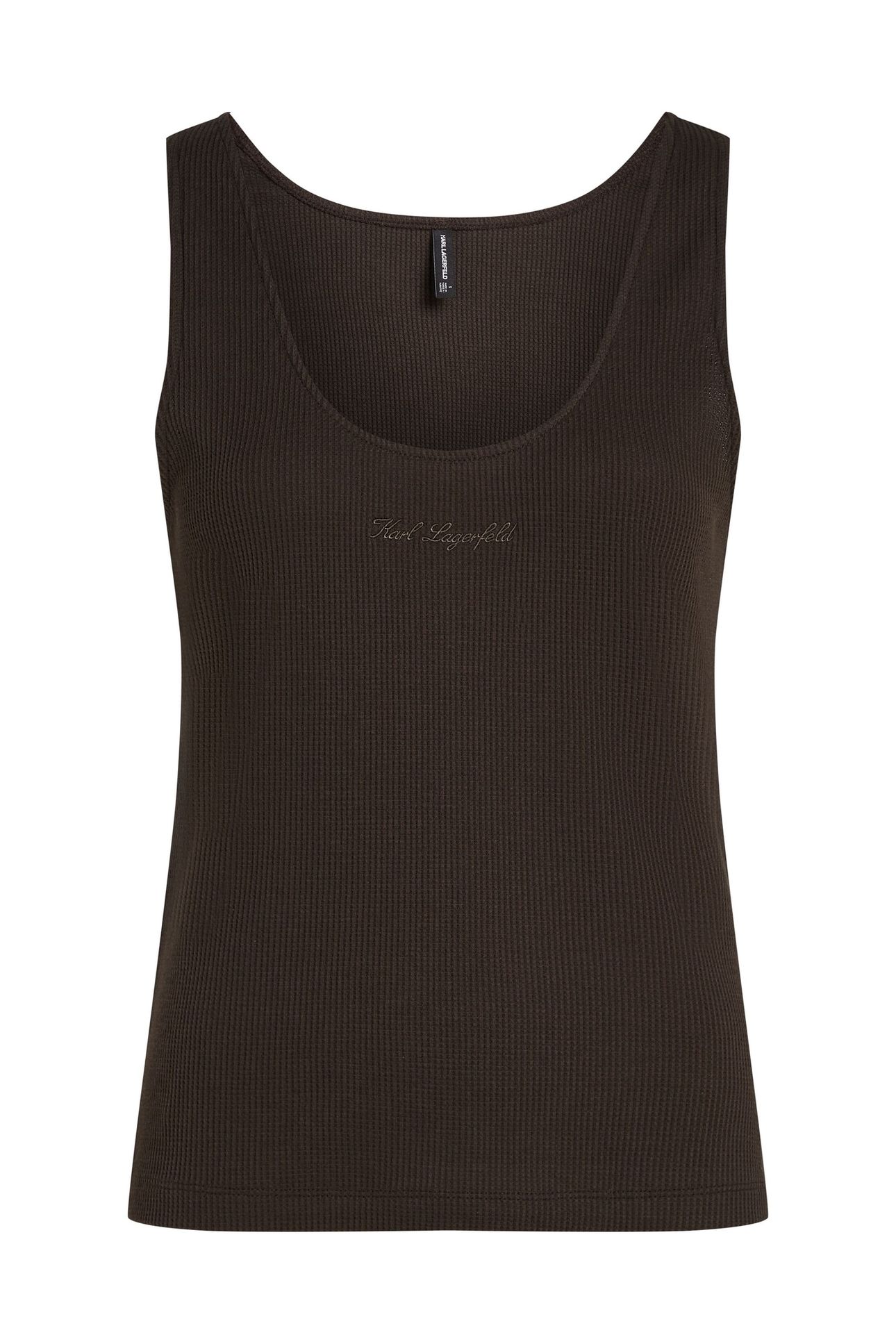 HOTEL KARL WAFFLE TANK TOP BLACK COFFEE 4
