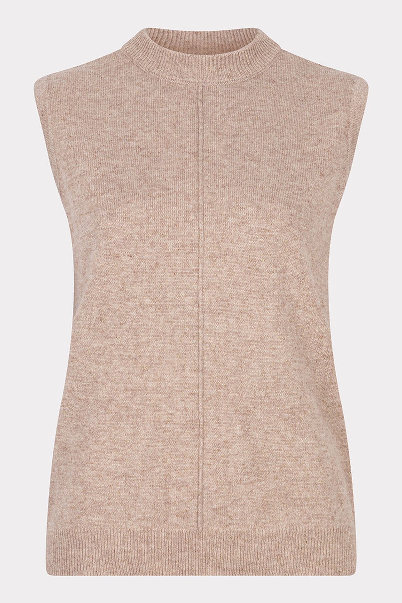 SWEATER COL SLV/LSS WOOL TAUPE 4
