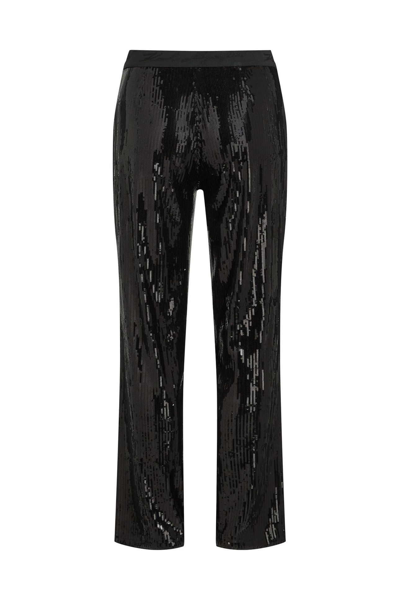 SEQUINS STRAIGHT PANTS BLACK 2