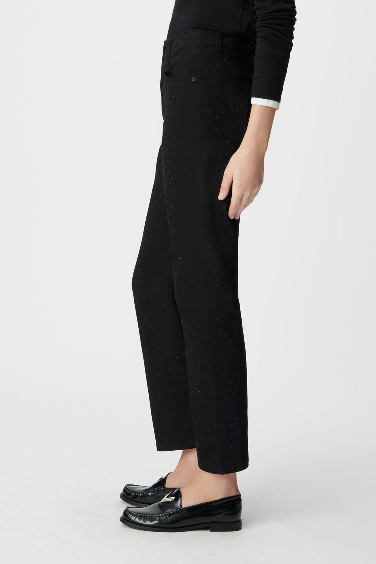 BLACK DIAMANTÉ ALICE SLOUCHY JEANS 4
