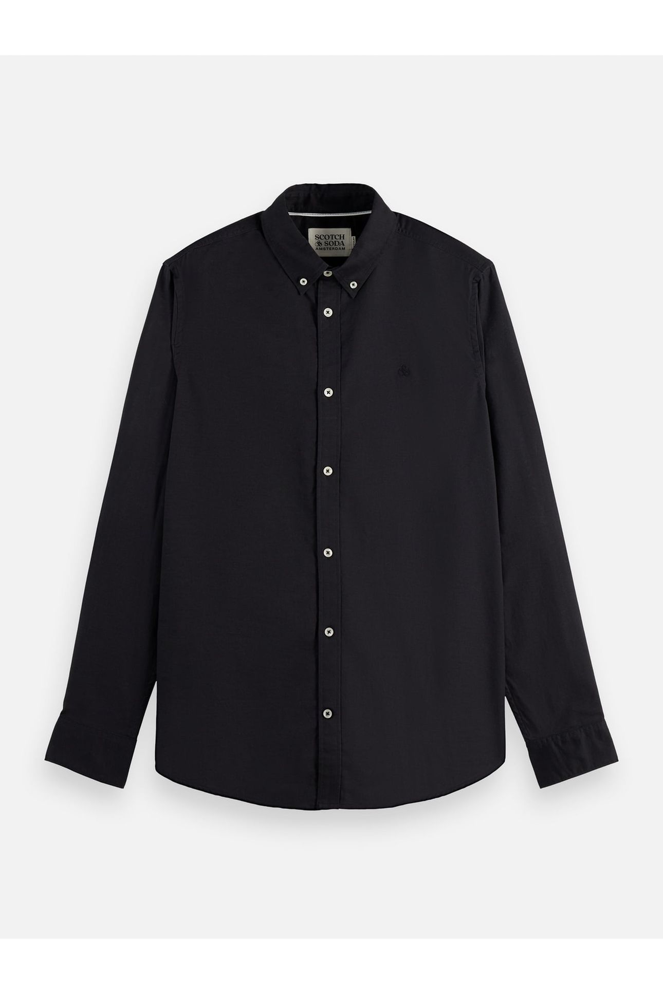 OXFORD SOLID REGULAR-FIT SHIRT BLACK 4