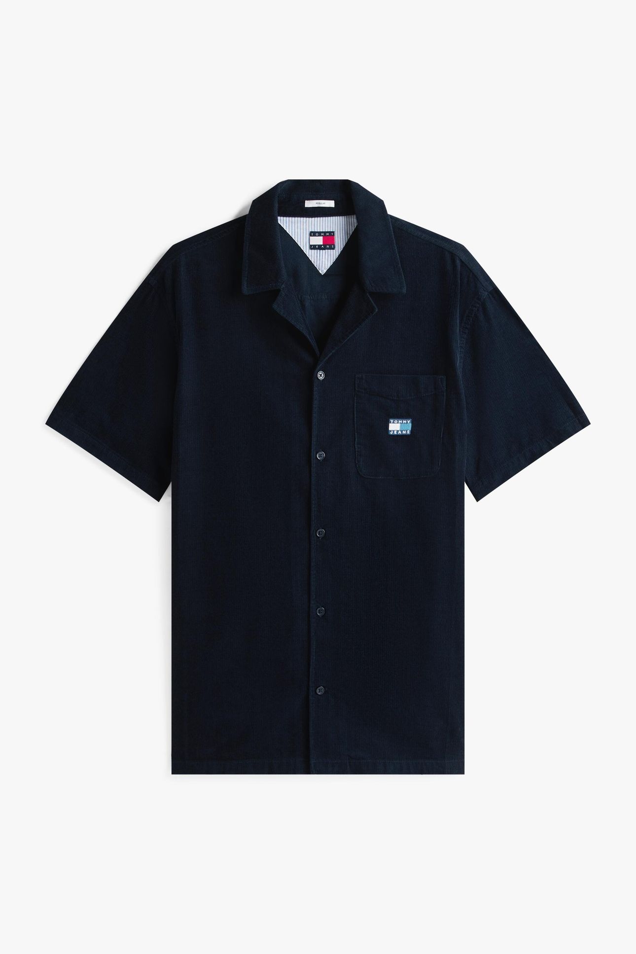 TJM CORD REG CAMP SHIRT DARK NIGHT NAVY 4
