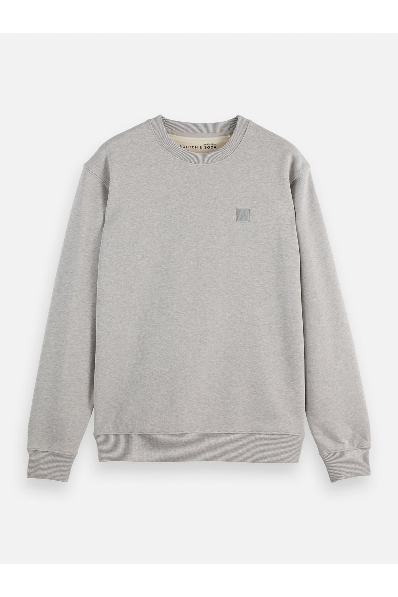 LOGO BADGE REGULAR-FIT SWEATSHIRT LIGHT PASTEL GREY 4